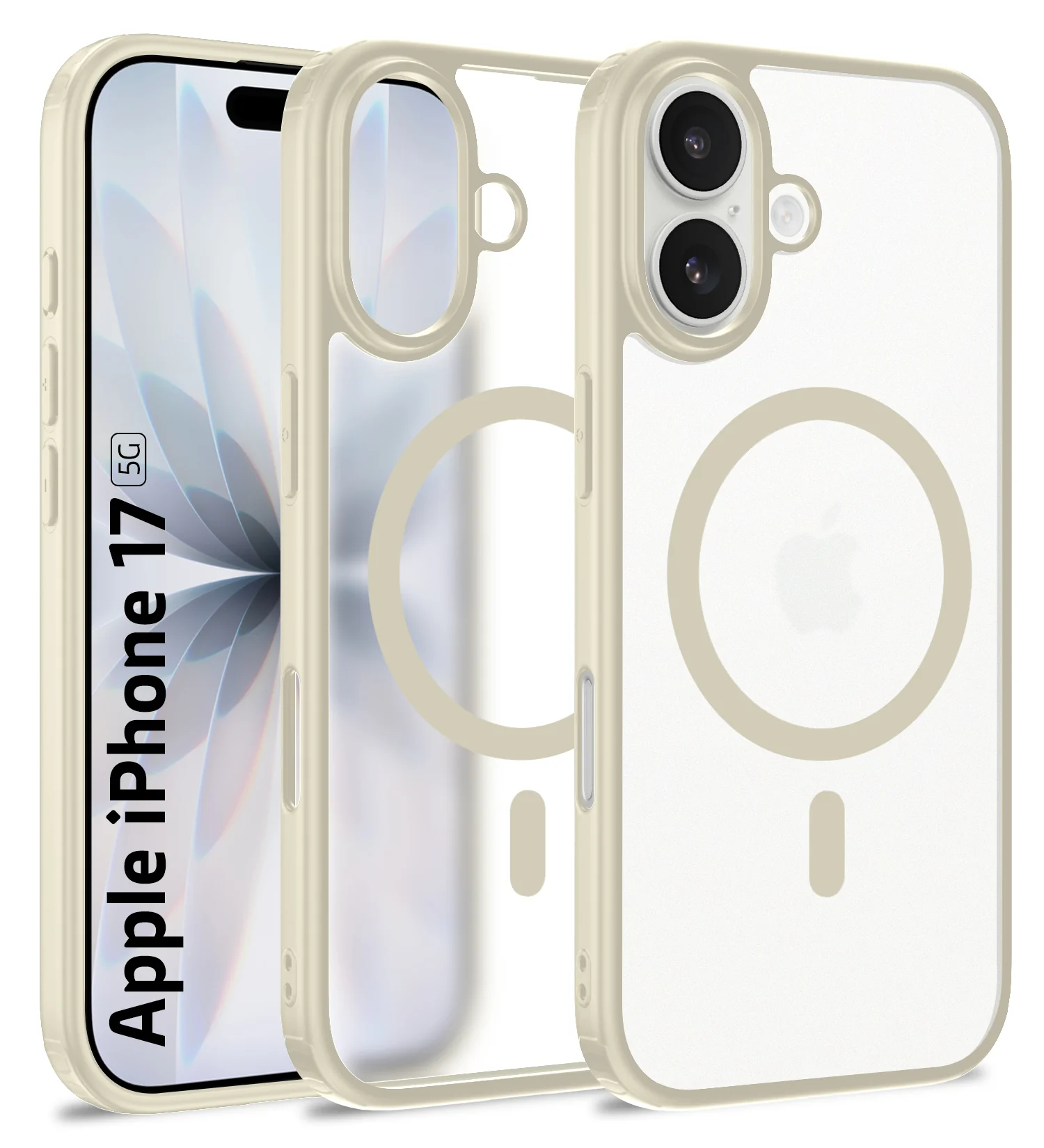 Apple iPhone 17 5G (6.3 inch) Back Cover | Rugged Frosted MagSnap Series, Cloud White