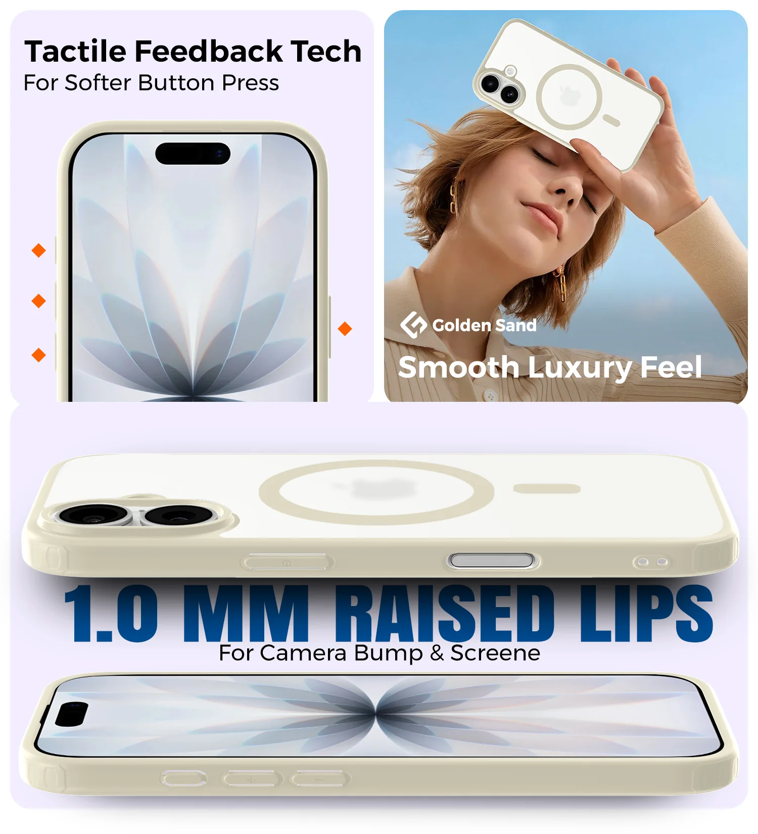 Apple iPhone 17 5G (6.3 inch) Back Cover | Rugged Frosted MagSnap Series, Cloud White - Image 3