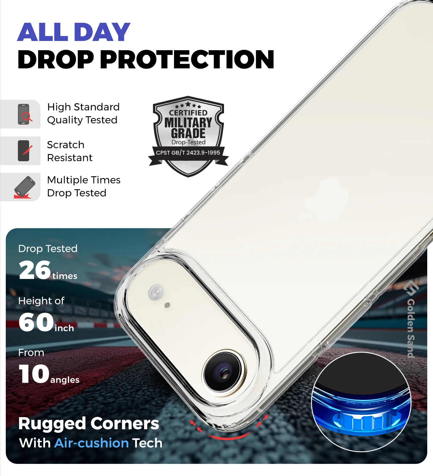 Apple iPhone Air, iPhone 17 Air 5G (6.9 inch) Back Cover | Ice Crystal Series, Crystal Clear - Image 4