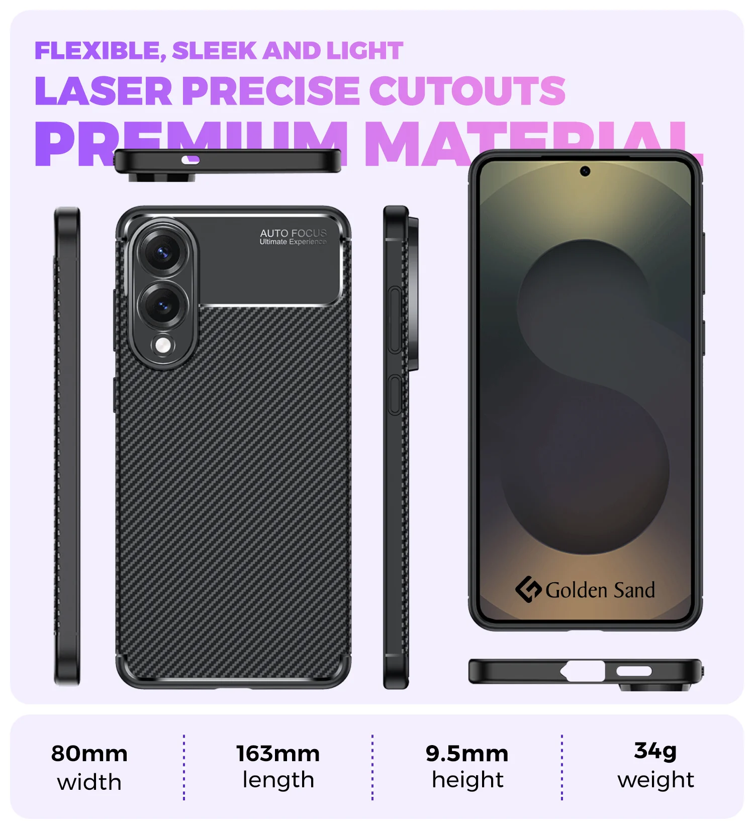 Samsung Galaxy S25 Edge 5G (6.66 inch) Back Cover | Aramid Fiber Series, Black - Image 5