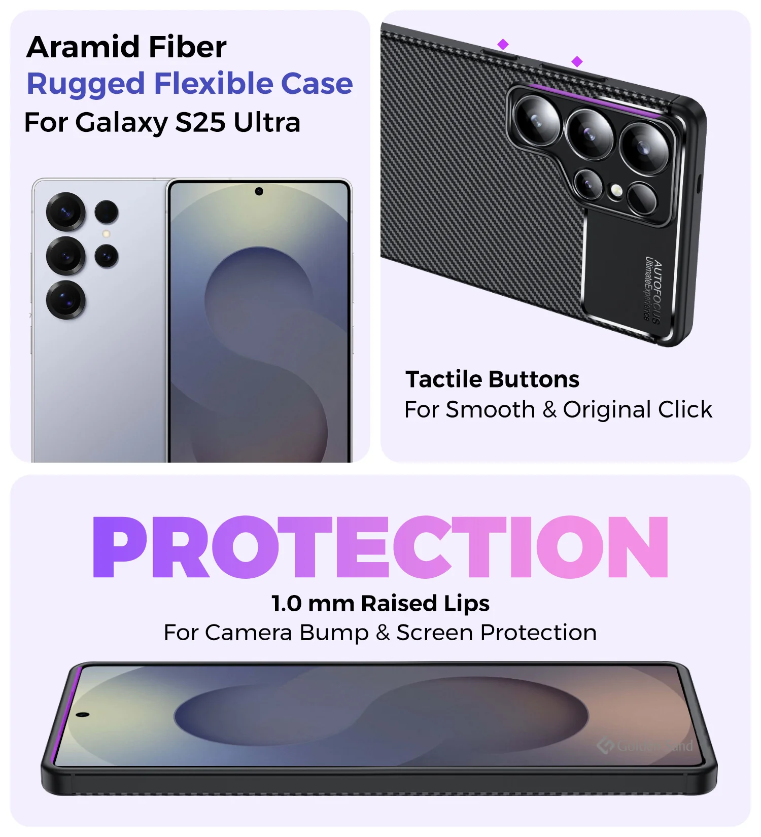 Samsung Galaxy S25 Ultra 5G (6.9 inch) Back Cover | Aramid Fiber Series, Black - Image 3
