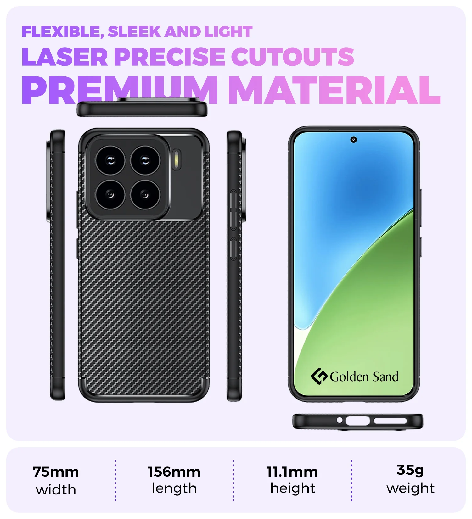 Xiaomi 15 5G (6.36 inch) Back Cover | Aramid Fiber Series, Black - Image 5