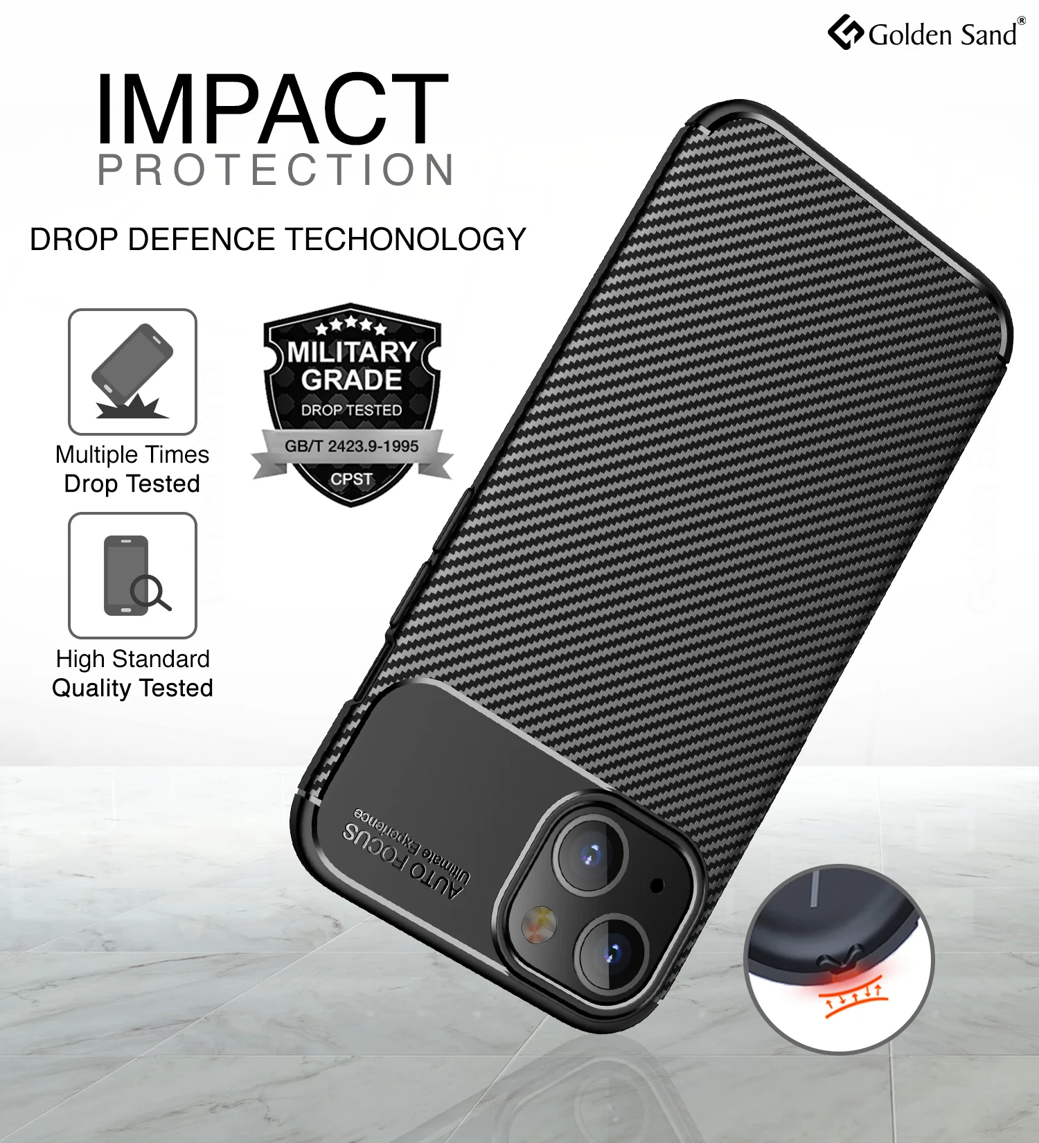 Apple iPhone 13 (6.1 inch) Back Cover | Aramid Fiber Series, Black - Image 3
