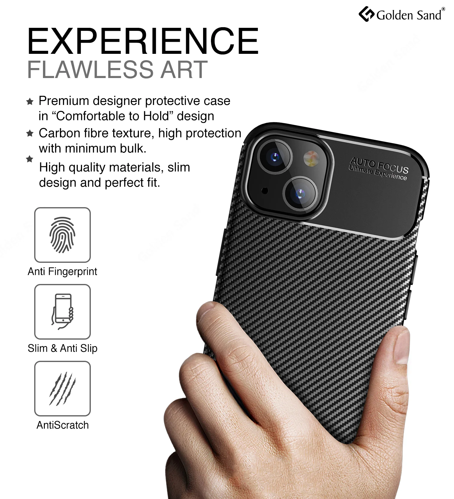 Apple iPhone 13 (6.1 inch) Back Cover | Aramid Fiber Series, Black - Image 4