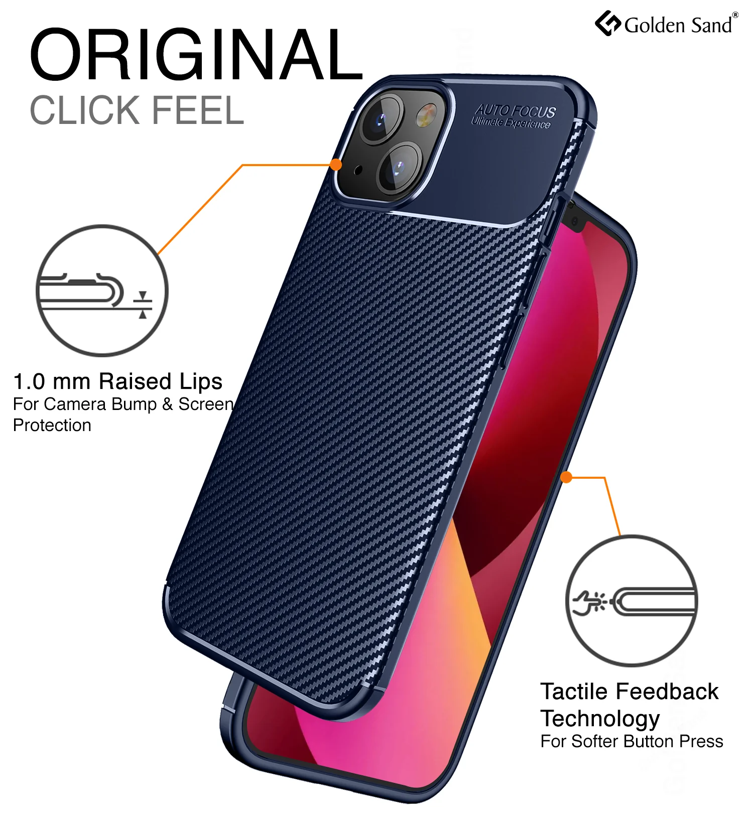 Apple iPhone 13 (6.1 inch) Back Cover | Aramid Fiber Series, Blue - Image 5