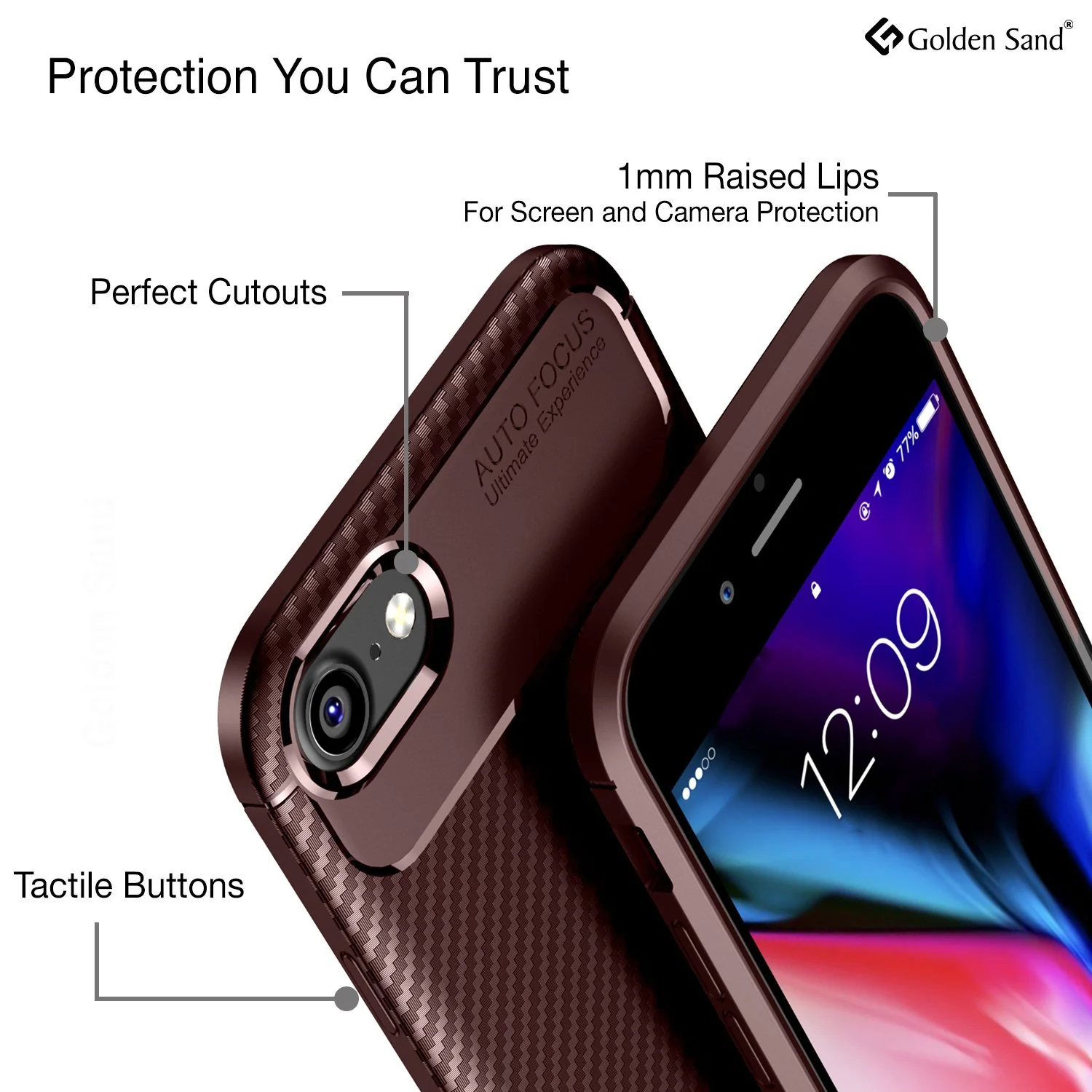 Apple iPhone SE 3, Apple iPhone 7,8, SE 2020 (4.7 inch) Back Cover | Aramid Fiber Series, brown - Image 3