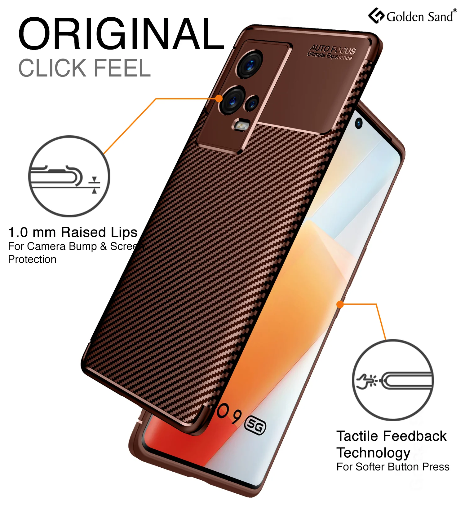 iQOO 9 5G (6.56 inch) Back Cover | Aramid Fiber Series, Brown - Image 5