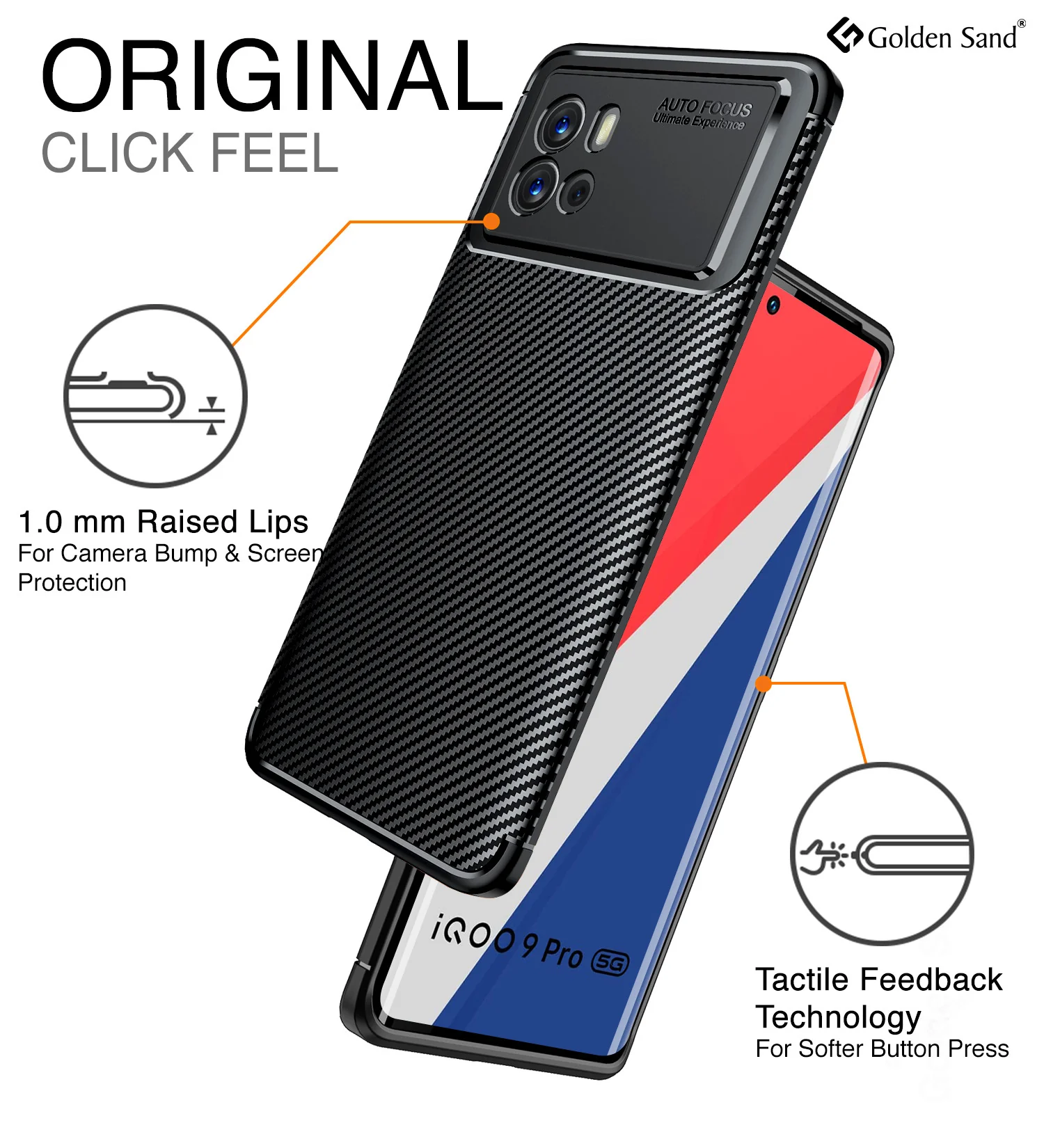 iQOO 9 Pro 5G (6.78 inch) Back Cover | Aramid Fiber Series, Black - Image 5