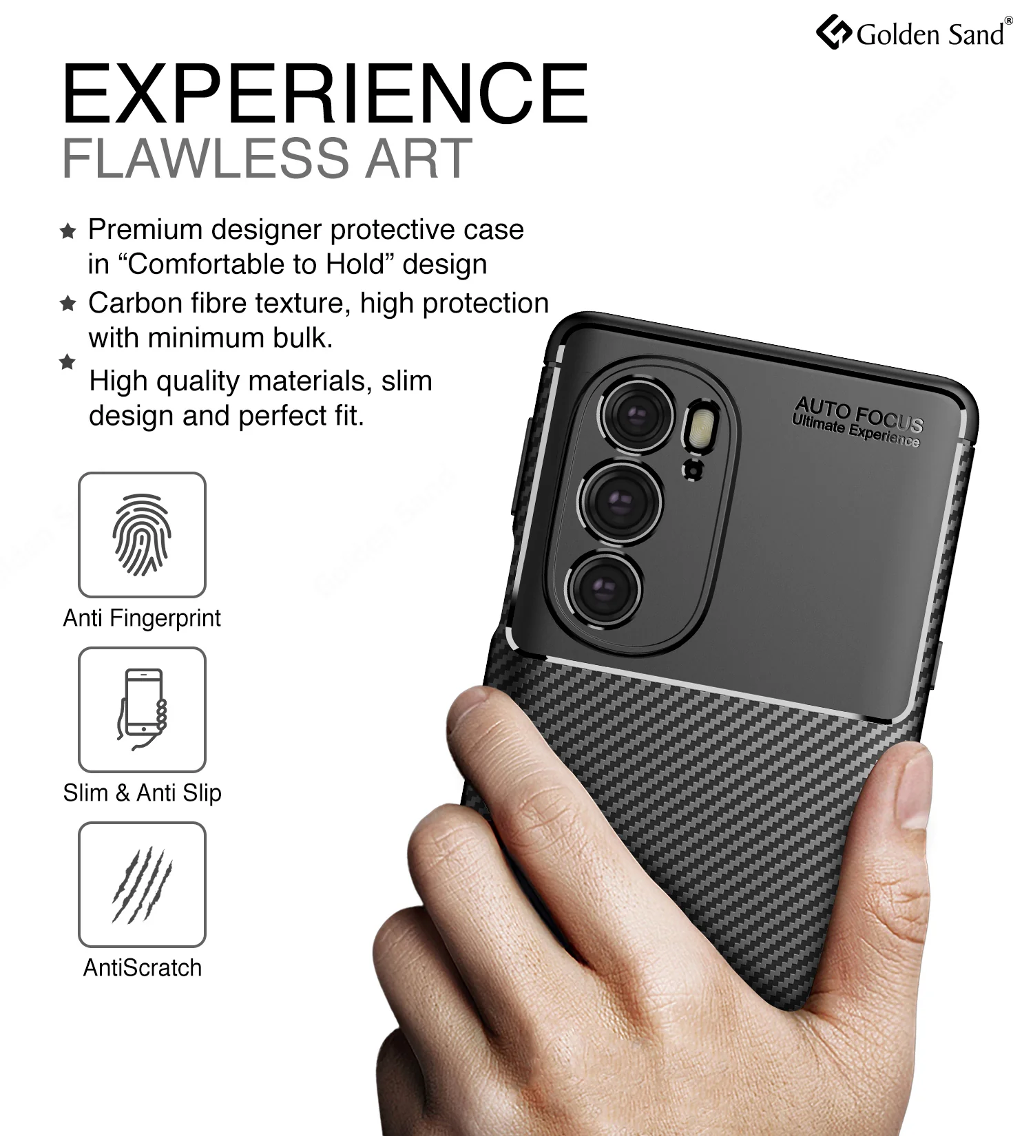 Motorola Edge X30, Motorola Edge 30 Pro (6.7 inch) Back Cover | Aramid Fiber Series, Black - Image 4