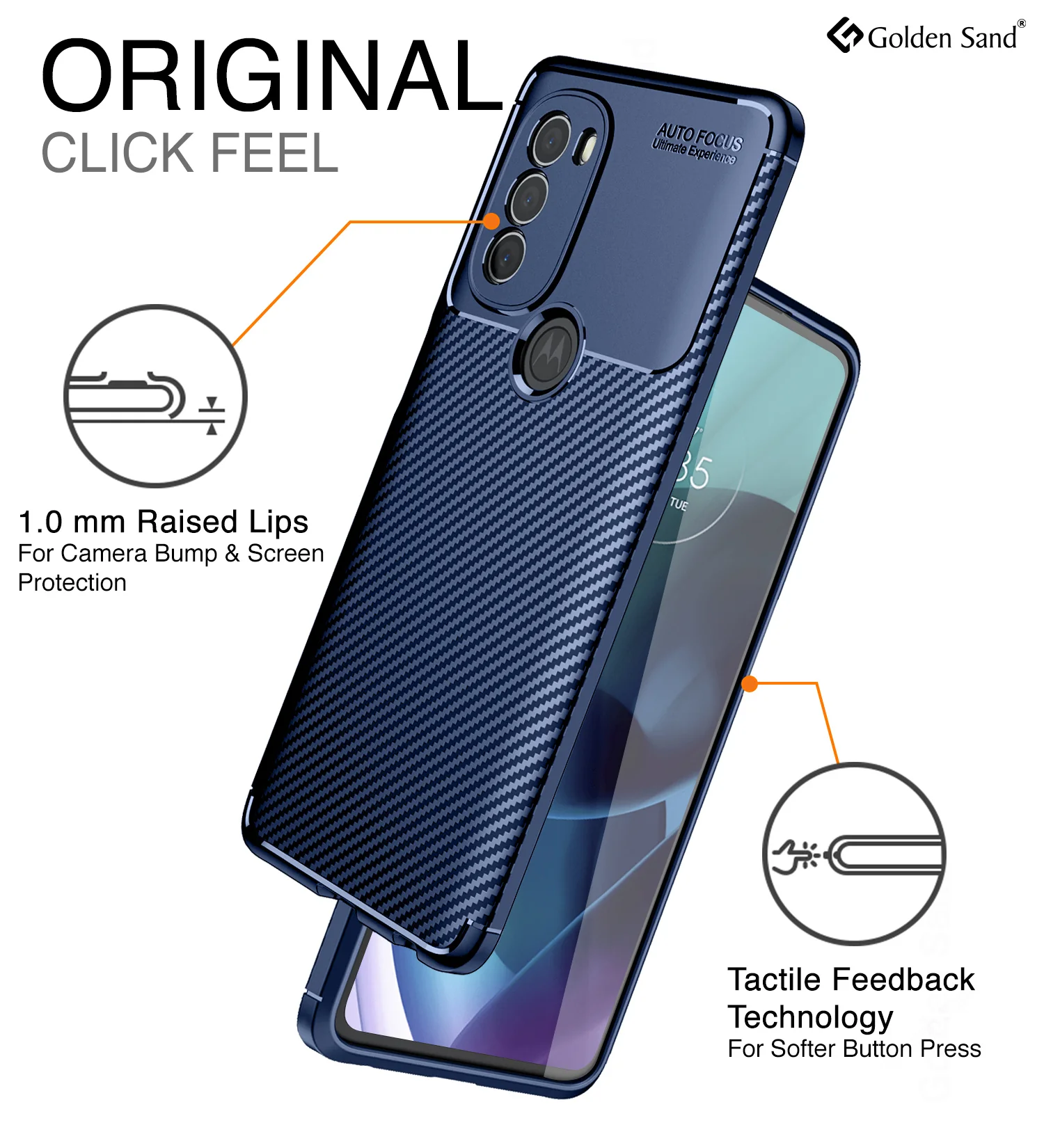 Motorola Moto G71 5G (6.4 inch) Back Cover | Aramid Fiber Series, Blue - Image 5