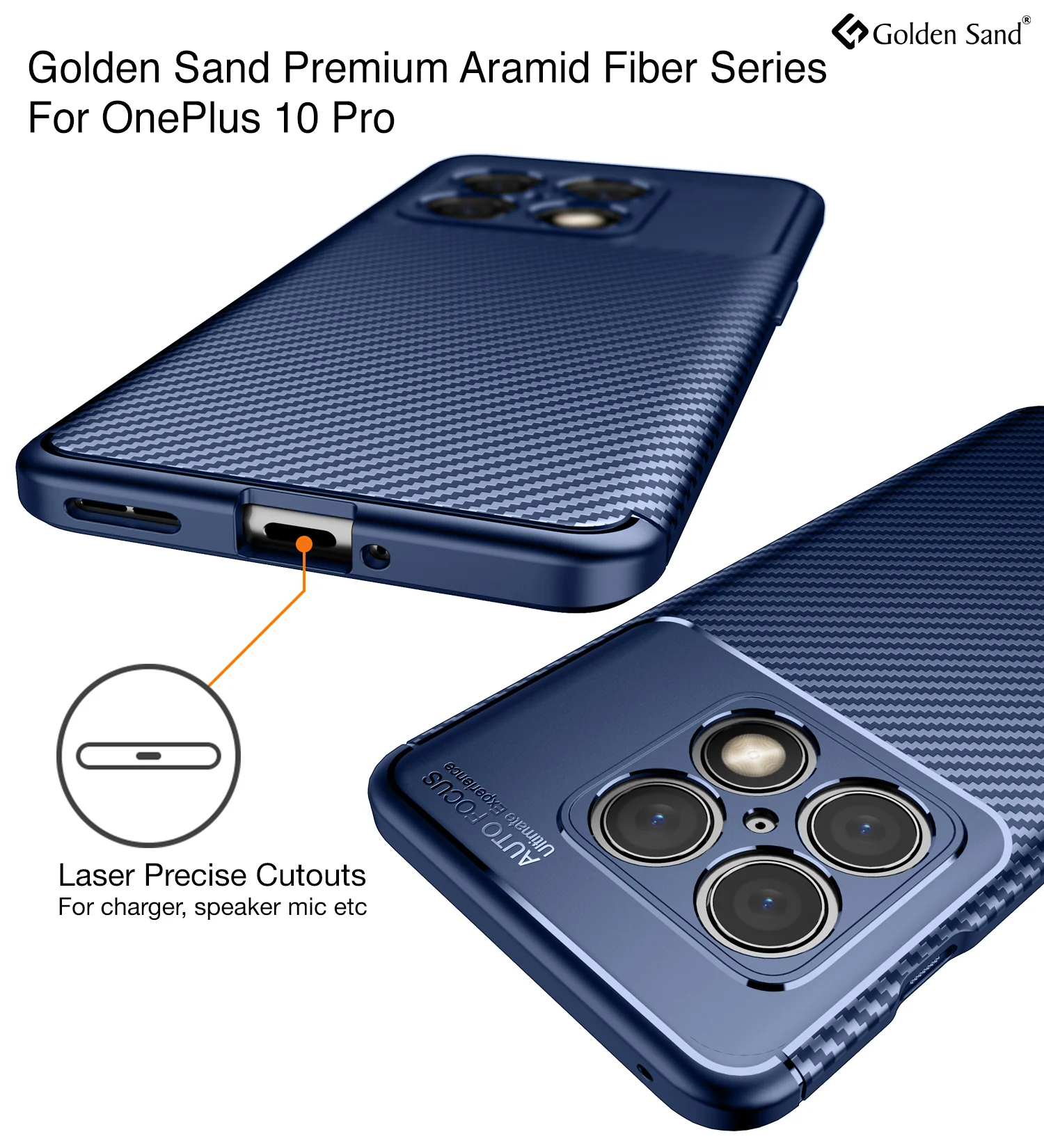 OnePlus 10 Pro 5G (6.7 inch) Back Cover | Aramid Fiber Series, Blue - Image 2