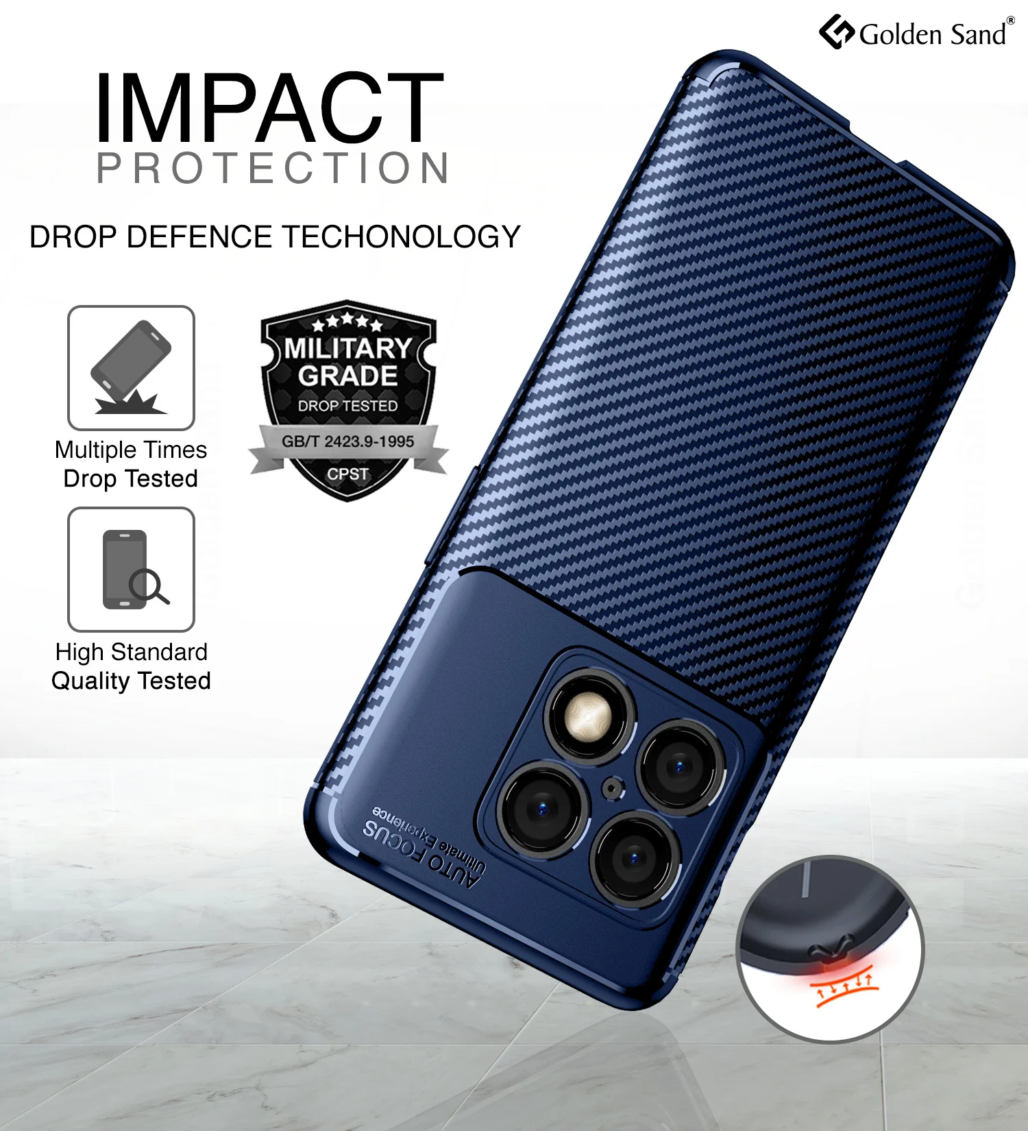 OnePlus 10 Pro 5G (6.7 inch) Back Cover | Aramid Fiber Series, Blue - Image 3