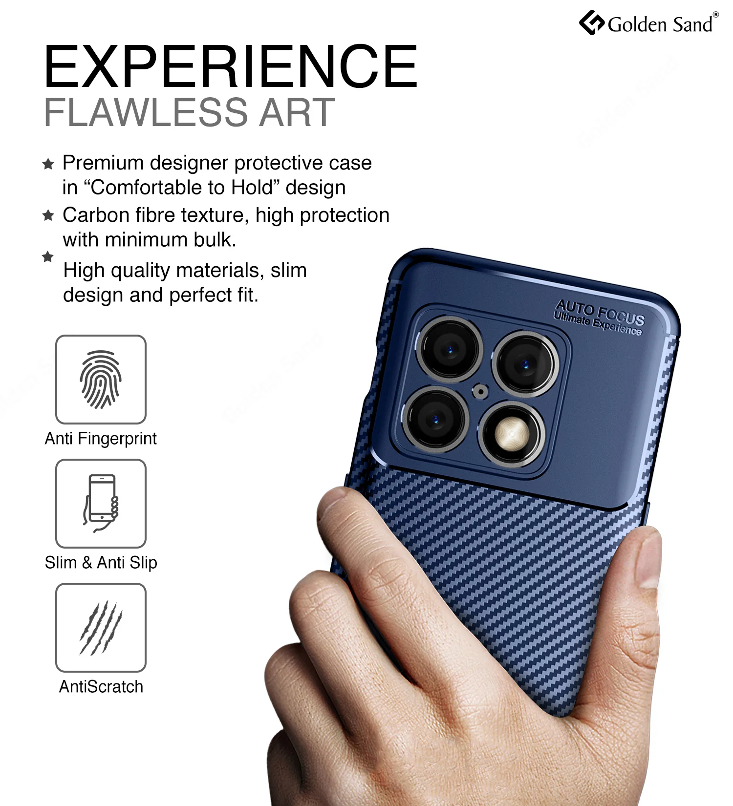 OnePlus 10 Pro 5G (6.7 inch) Back Cover | Aramid Fiber Series, Blue - Image 4