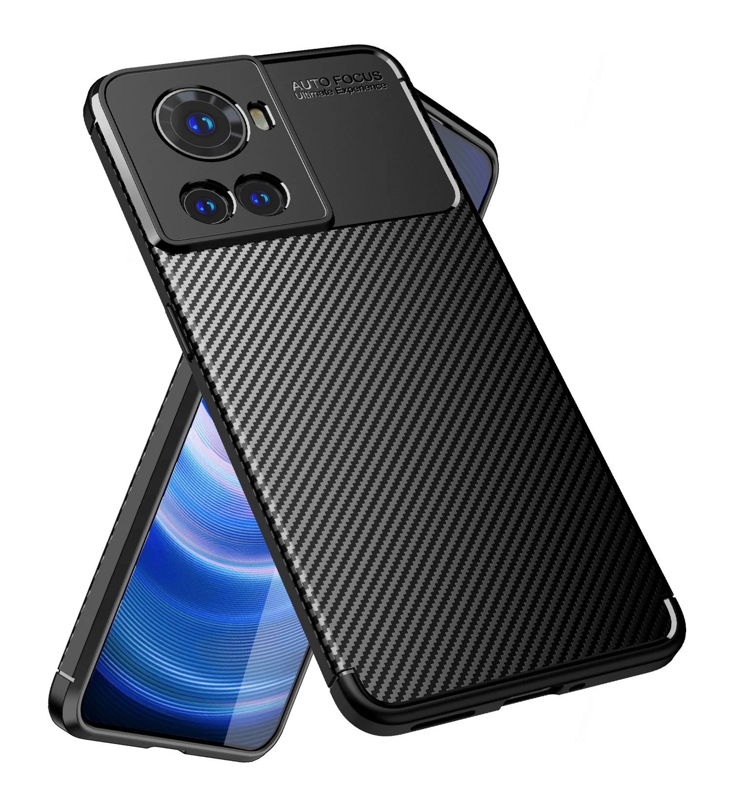 OnePlus 10R 5G Prime Blue Edition, OnePlus 10R (6.7 inch) Back Cover | Aramid Fiber Series, Black