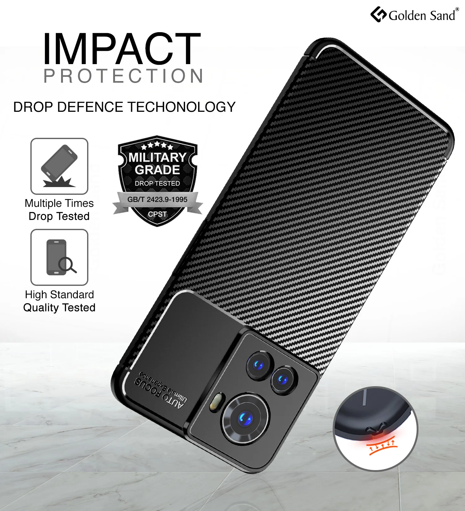 OnePlus 10R 5G Prime Blue Edition, OnePlus 10R (6.7 inch) Back Cover | Aramid Fiber Series, Black - Image 3