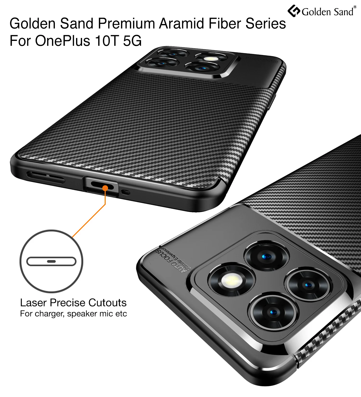OnePlus 10T 5G (6.7 inch) Back Cover | Aramid Fiber Series, Black - Image 2