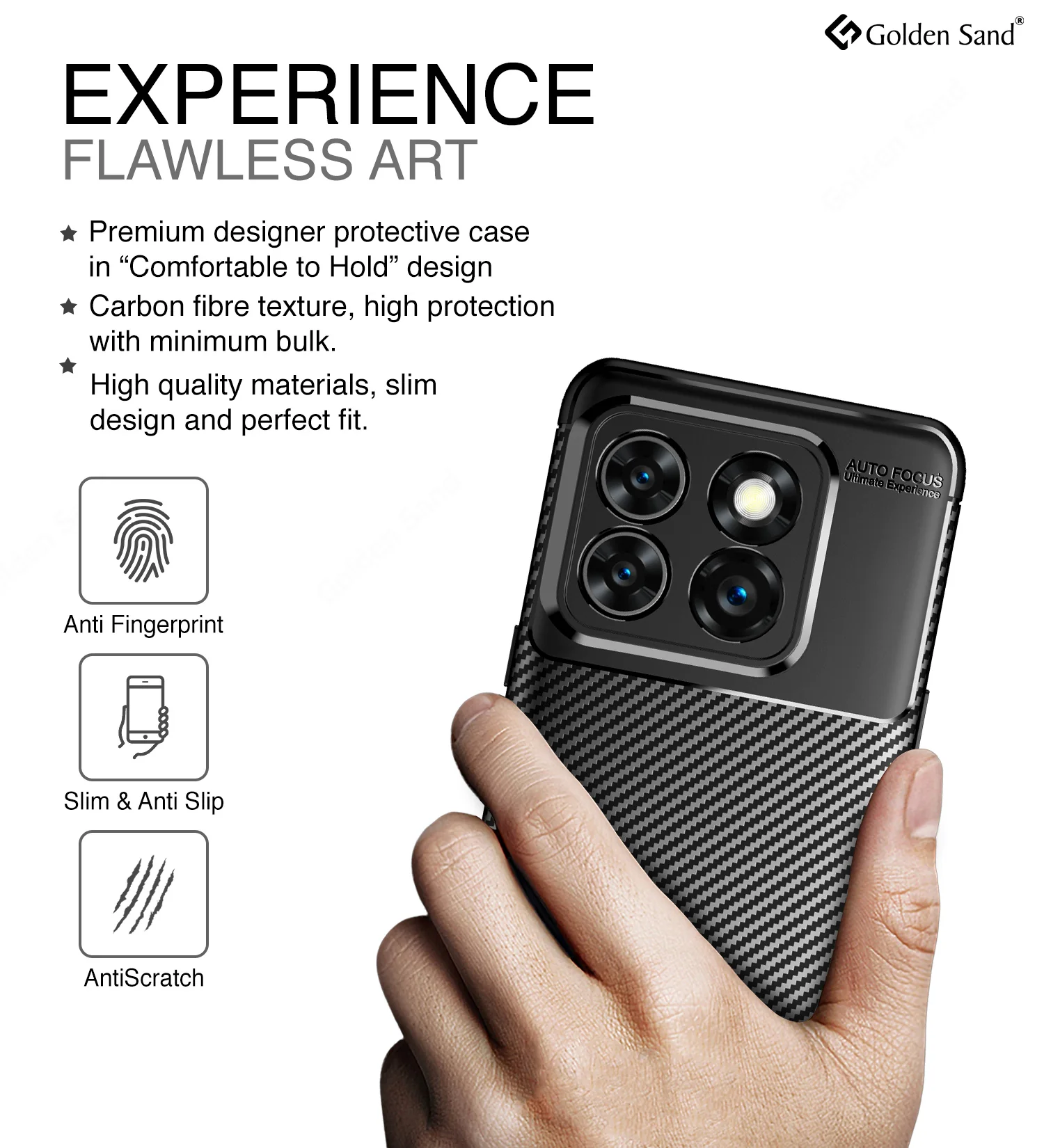 OnePlus 10T 5G (6.7 inch) Back Cover | Aramid Fiber Series, Black - Image 4