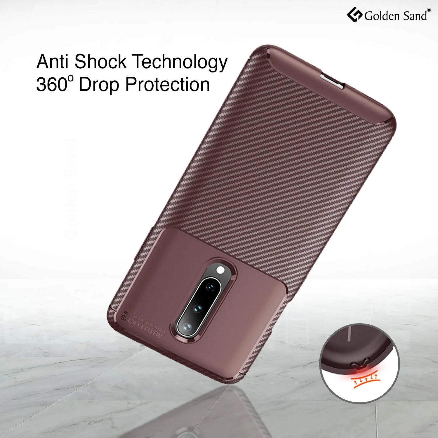 Oneplus 7 Pro (6.67 inch) Back Cover | Aramid Fiber Series, Brown - Image 4