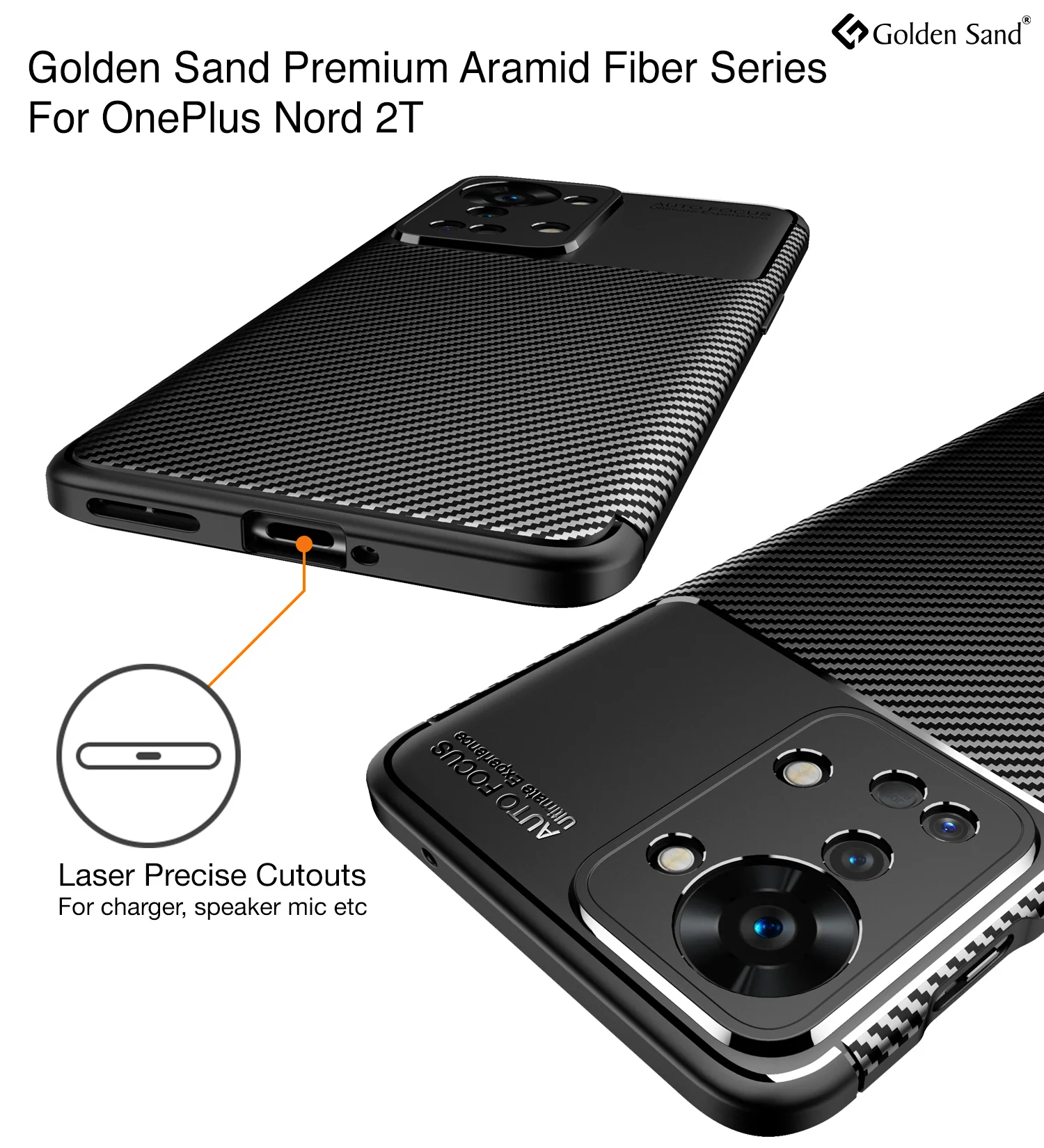 OnePlus Nord 2T (6.43 inch) Back Cover | Aramid Fiber Series, Black - Image 2