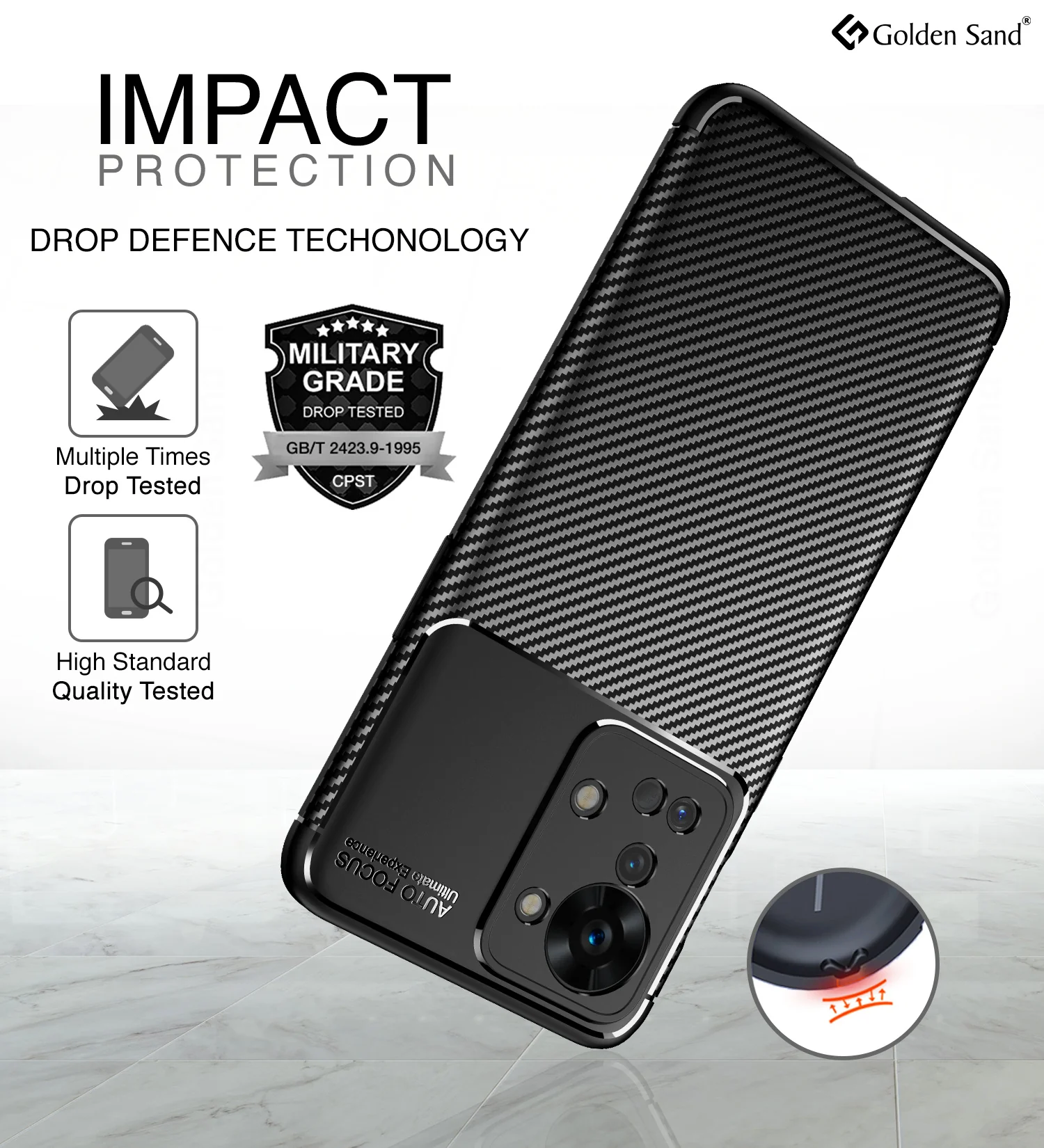 OnePlus Nord 2T (6.43 inch) Back Cover | Aramid Fiber Series, Black - Image 3