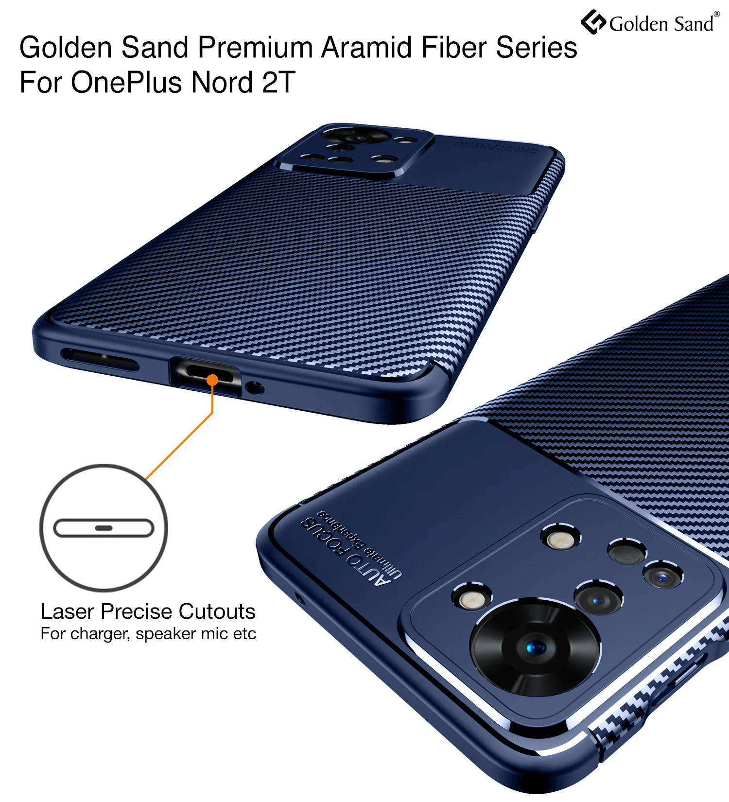 OnePlus Nord 2T (6.43 inch) Back Cover | Aramid Fiber Series, Blue - Image 2