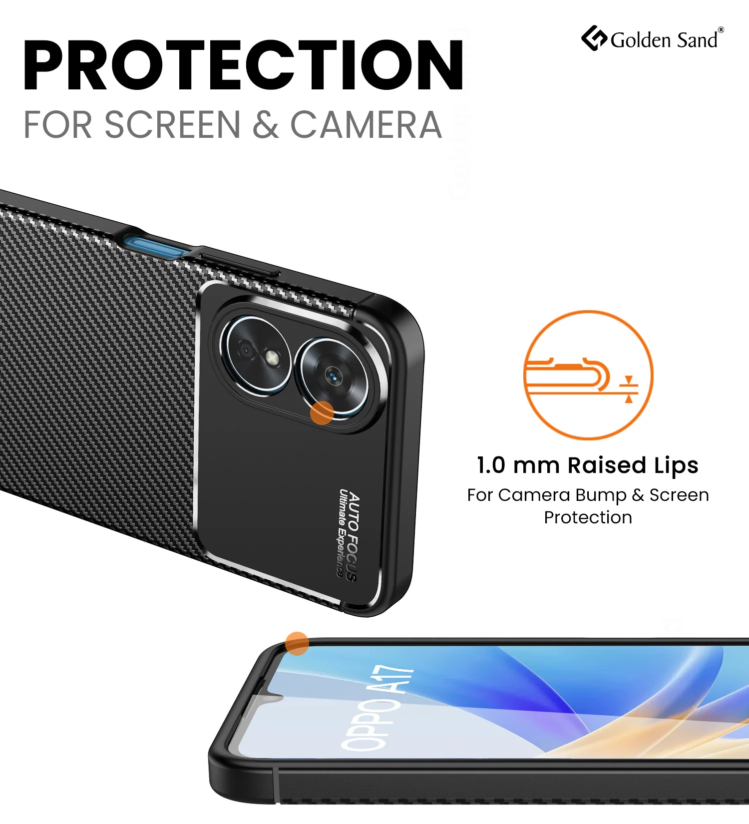 OPPO A17 4G (6.56 inch) Back Cover | Aramid Fiber Series, Black - Image 2