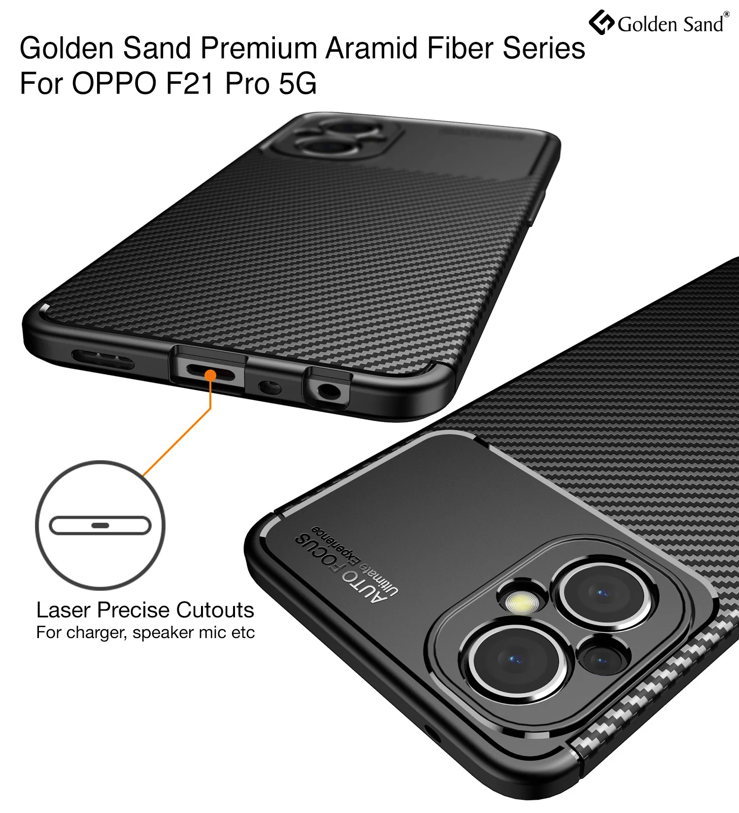 Oppo F21s Pro 5G, Oppo F21 Pro 5G (6.43 inch) Back Cover | Aramid Fiber Series, Black - Image 2