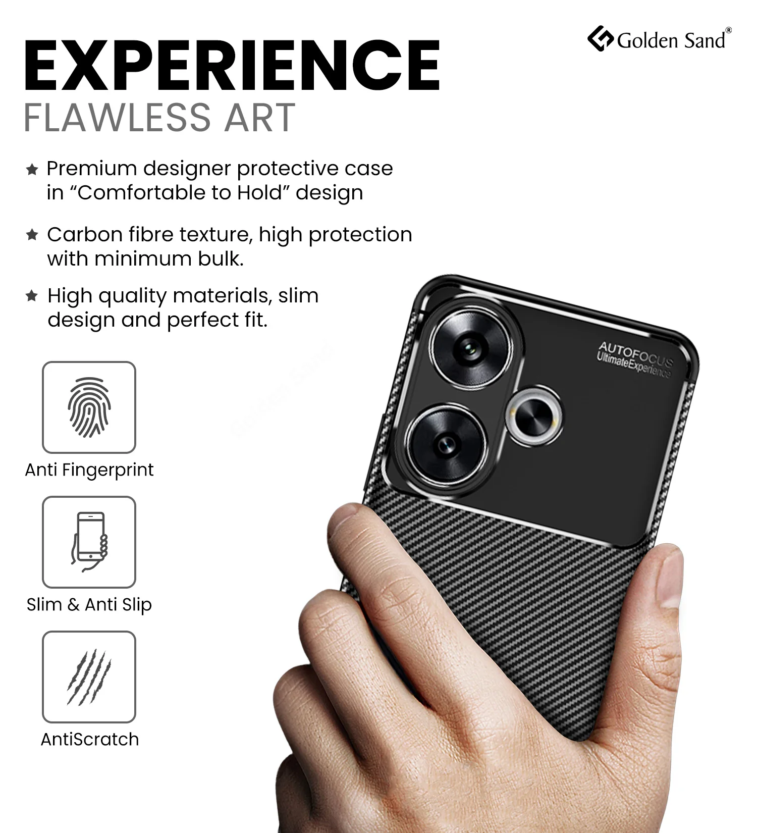 POCO F6 5G (6.67 inch) Back Cover | Aramid Fiber Series, Black - Image 4