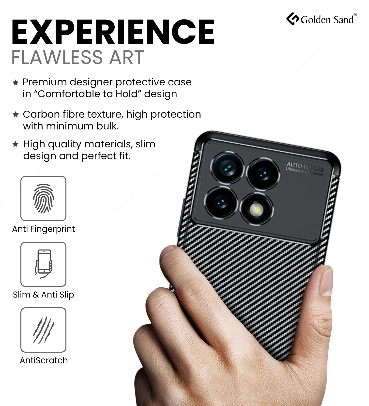 Poco X6 Pro 5G (6.67 inch) Back Cover | Aramid Fiber Series, Black - Image 5