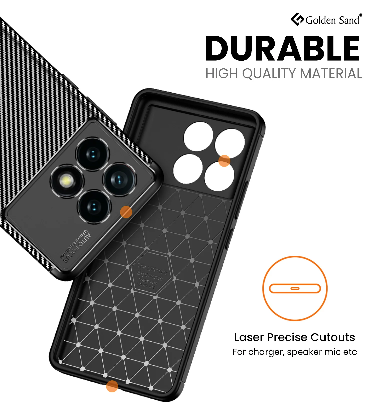 Poco X6 Pro 5G (6.67 inch) Back Cover | Aramid Fiber Series, Black - Image 6