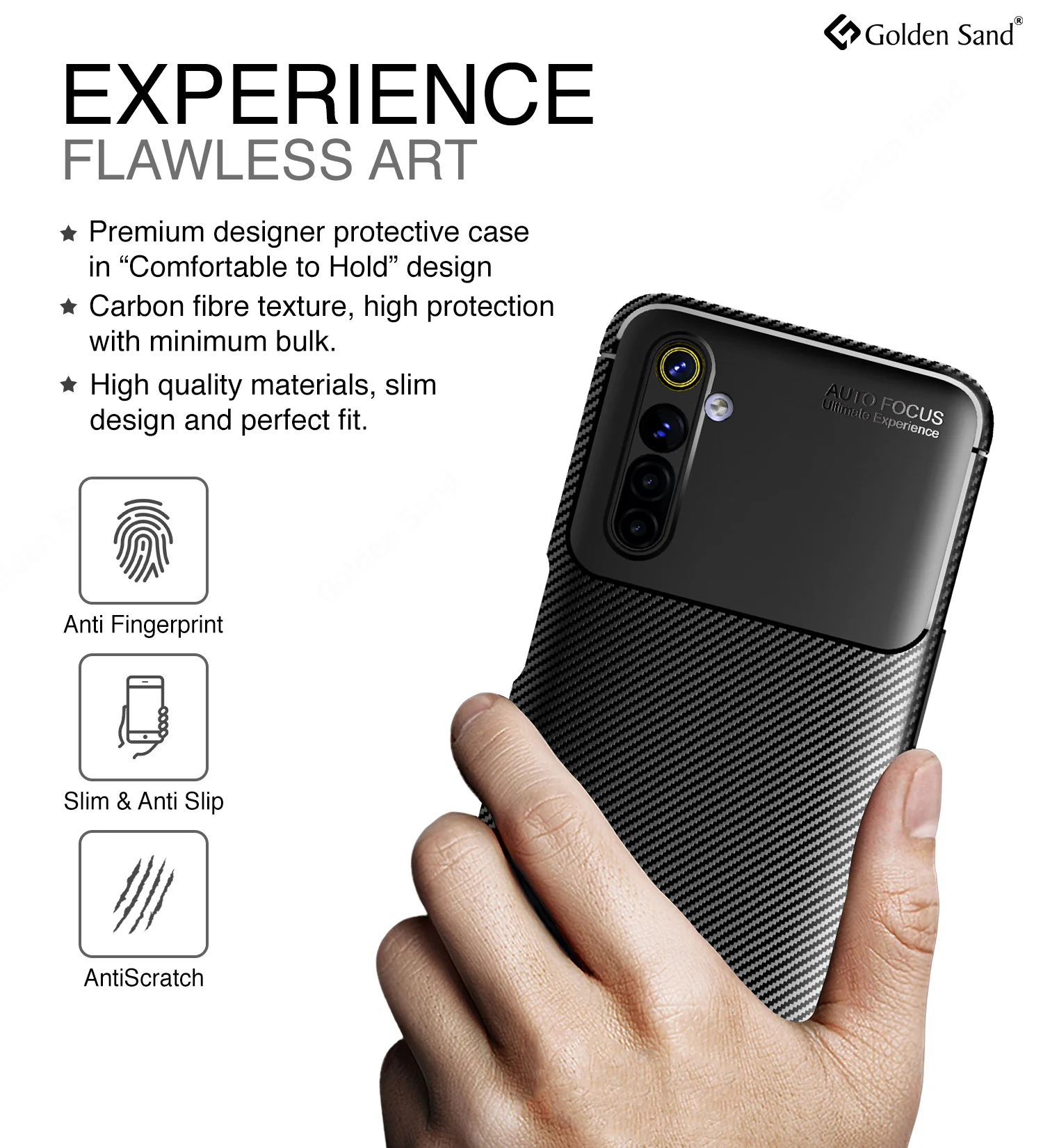 Realme 6 (6.5 inch) Back Cover | Aramid Fiber Series, Black - Image 5