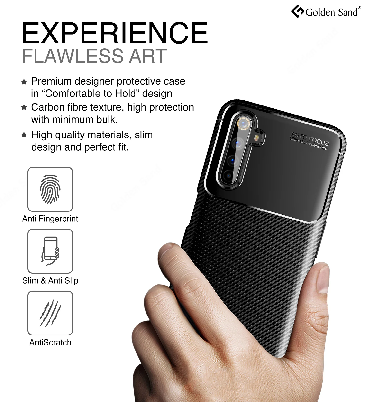 Realme 6 Pro (6.6 inch) Back Cover | Aramid Fiber Series, Black - Image 4