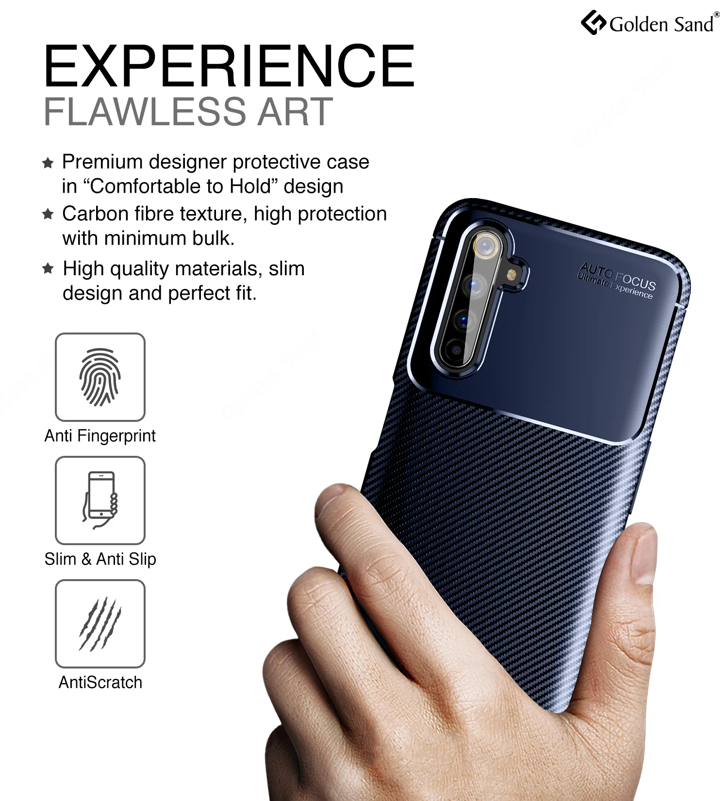 Realme 6 Pro (6.6 inch) Back Cover | Aramid Fiber Series, Blue - Image 4