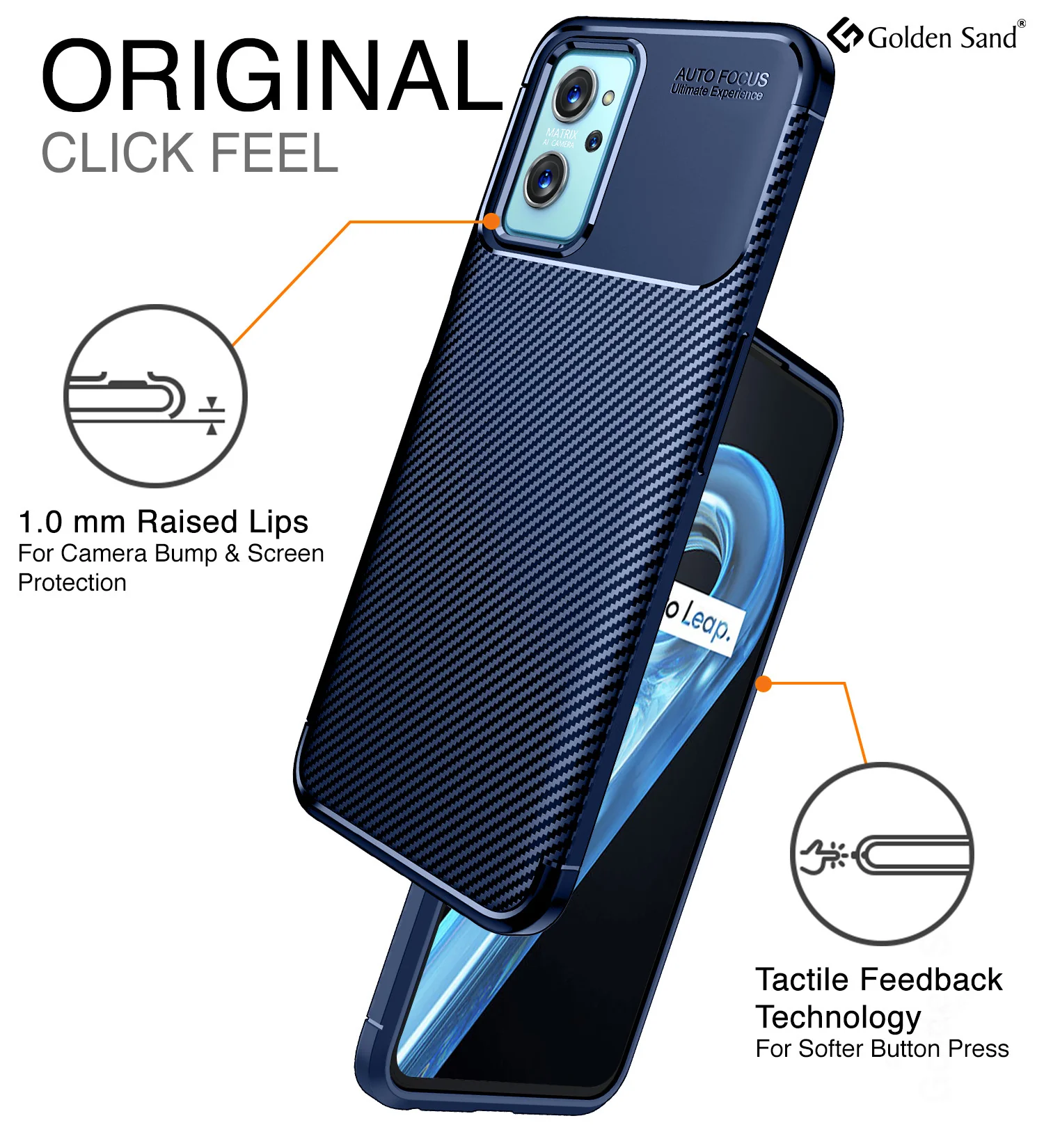 Realme 9i 4G, Oppo K10 4G, Oppo A96 4G, Oppo A76 4G (6.6 inch) Back Cover | Aramid Fiber Series, Blue - Image 5