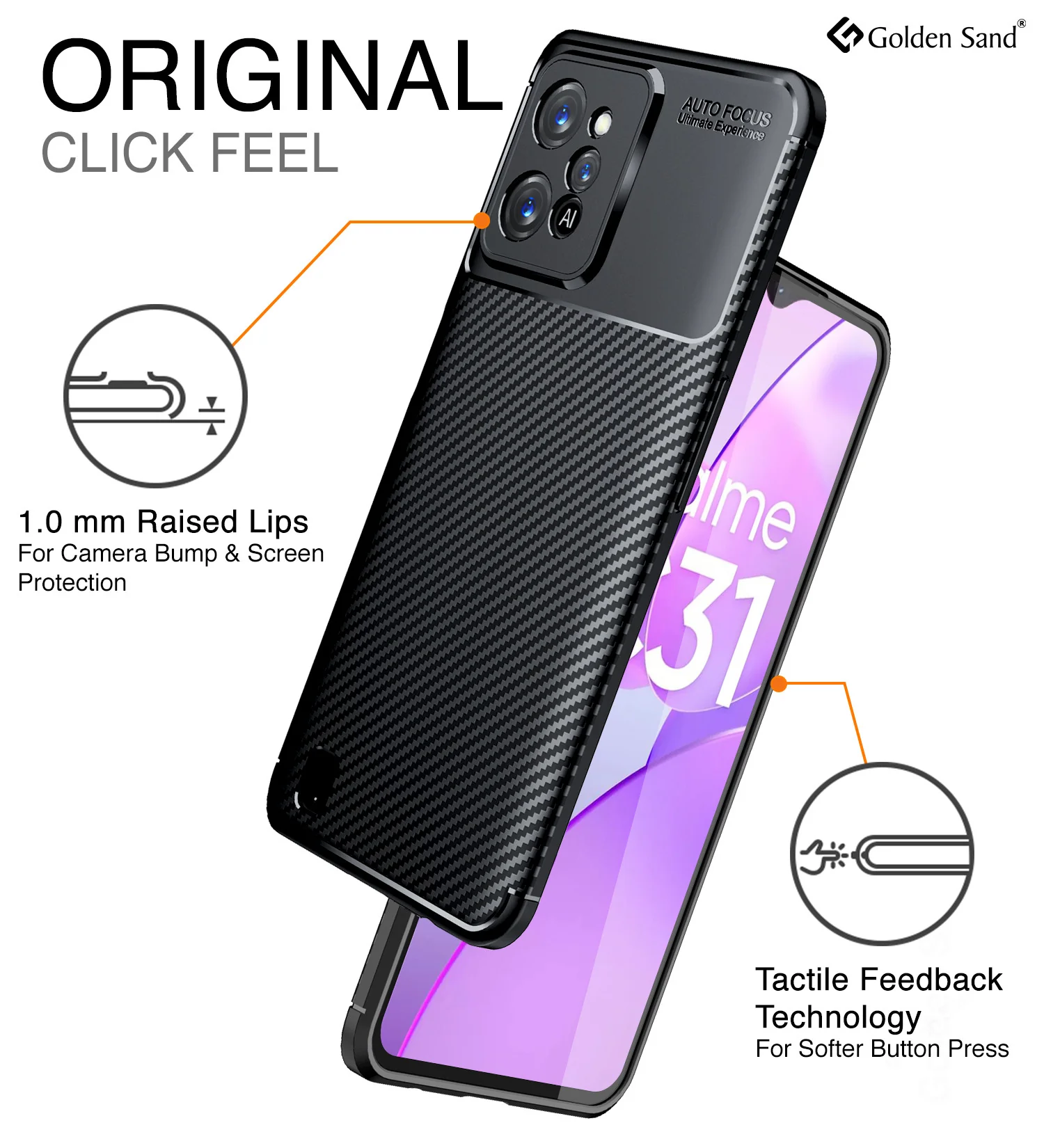 Realme C31 (6.5 inch) Back Cover | Aramid Fiber Series, Black - Image 5