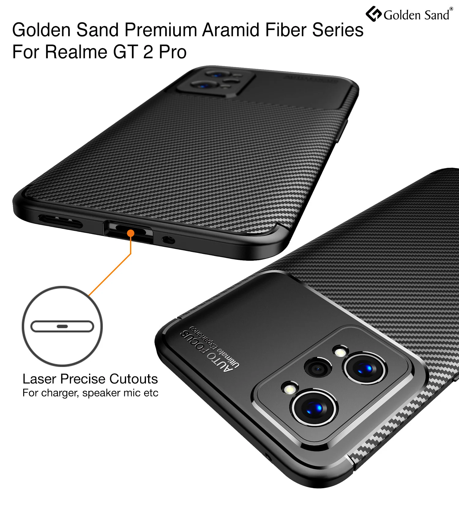 Realme GT 2 Pro (6.7 inch) Back Cover | Aramid Fiber Series, Black - Image 2