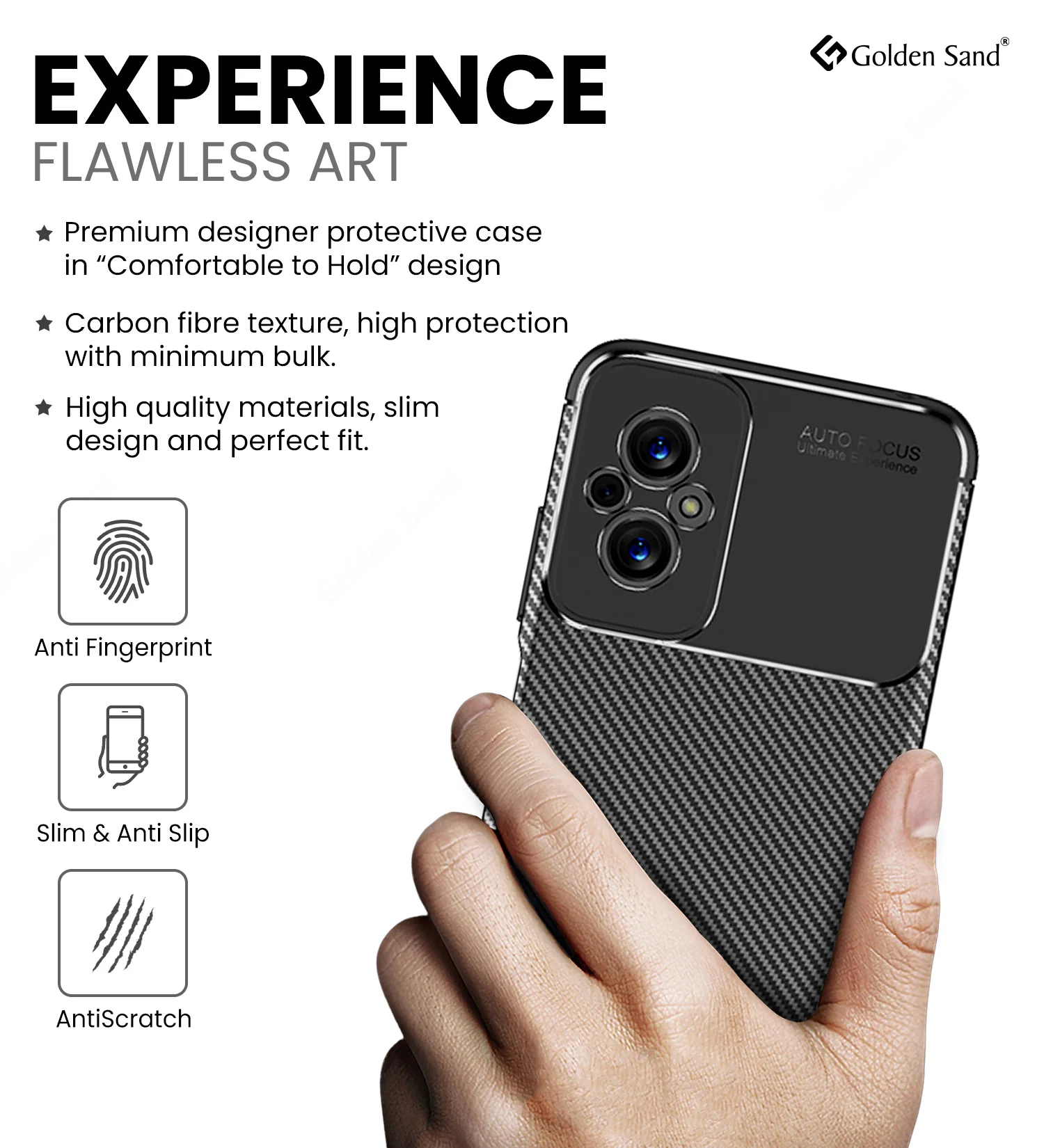 Redmi 11 Prime 4G (6.58 inch) Back Cover | Aramid Fiber Series, Black - Image 4