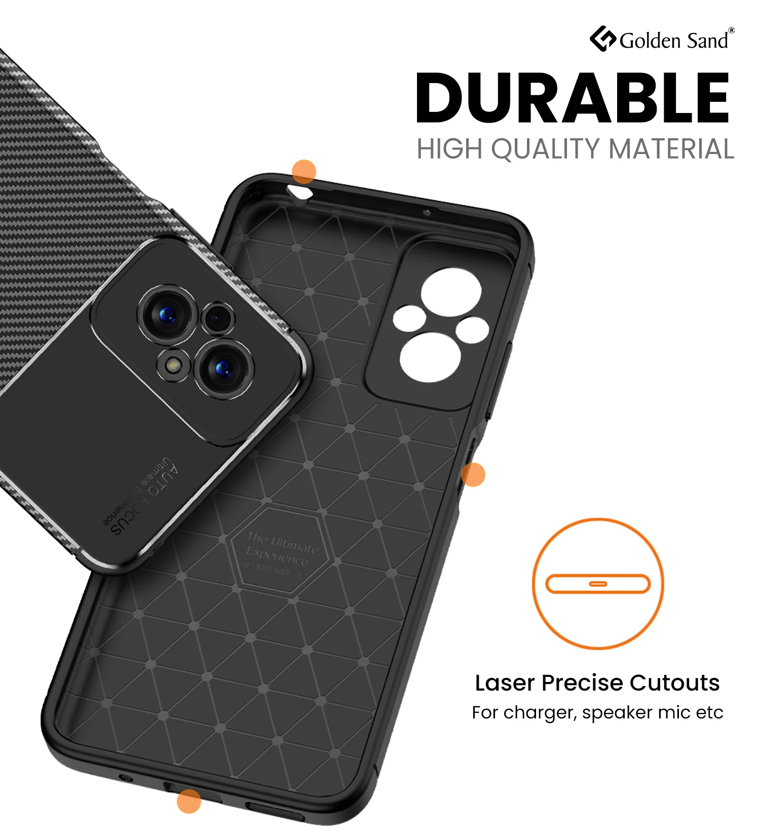 Redmi 11 Prime 4G (6.58 inch) Back Cover | Aramid Fiber Series, Black - Image 5