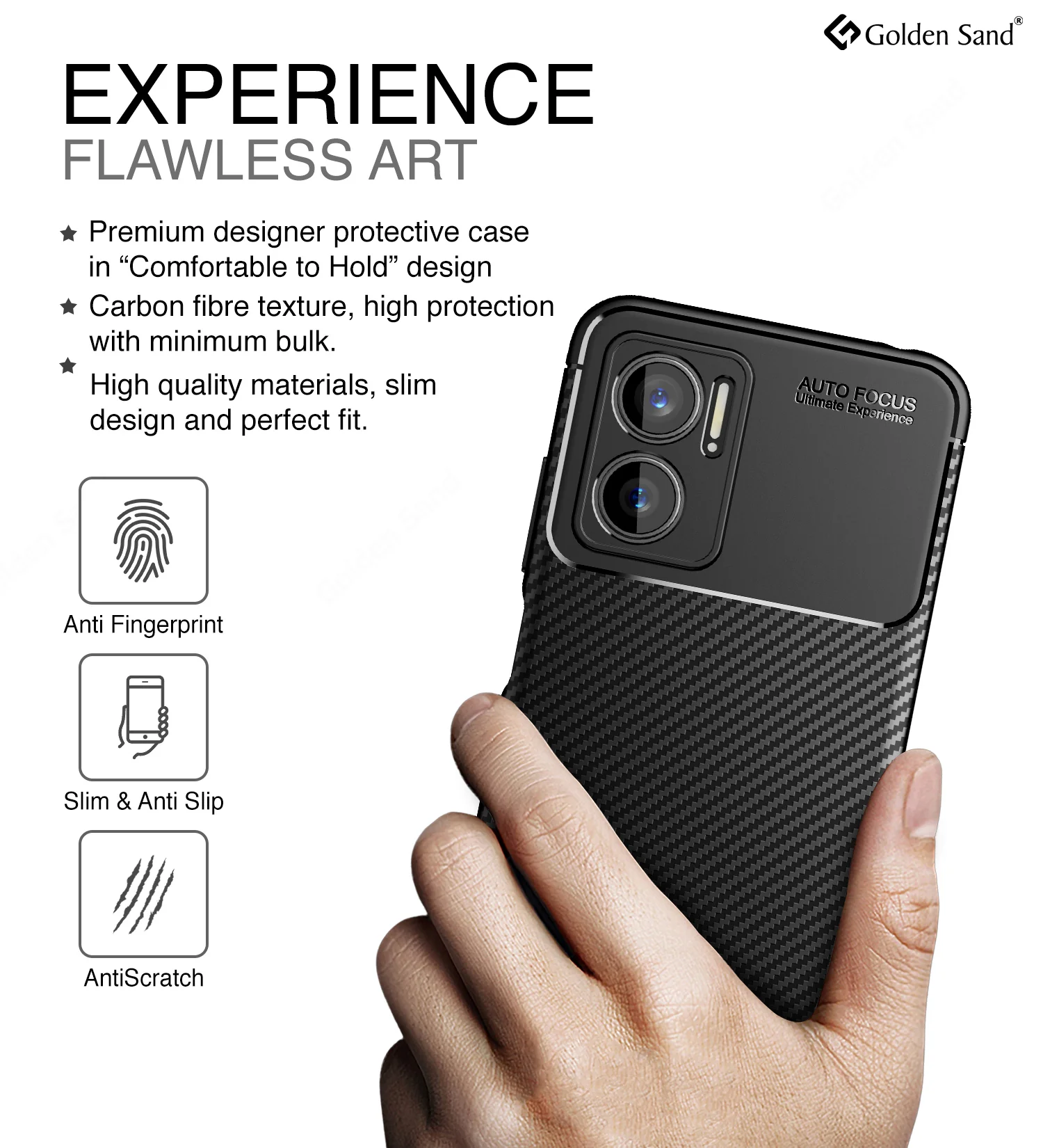 Redmi 11 Prime 5G (6.58 inch) Back Cover | Aramid Fiber Series, Black - Image 4