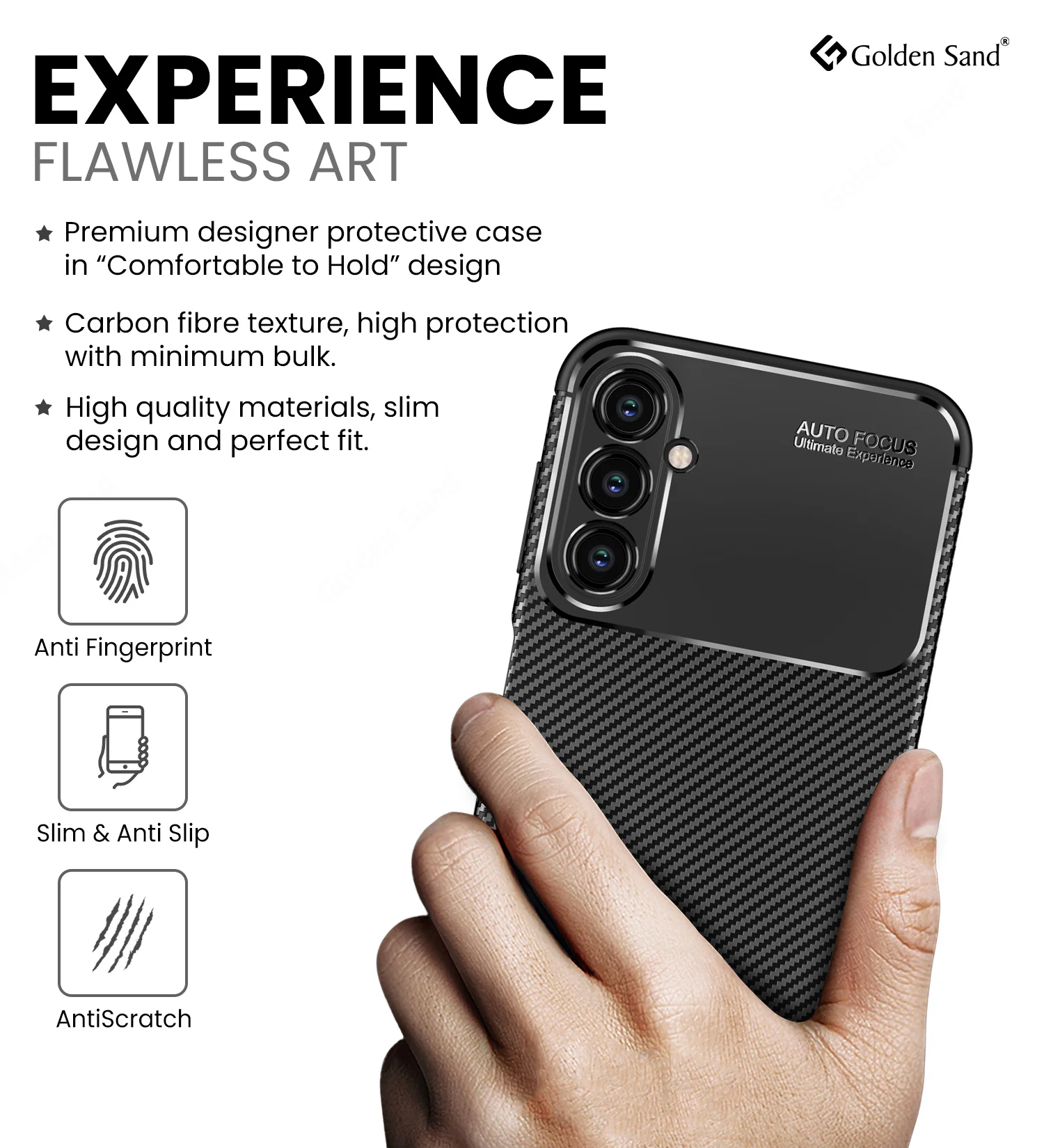 Samsung Galaxy A14 4G, Samsung Galaxy A14 5G (6.6 inch) Back Cover | Aramid Fiber Series, Black - Image 4