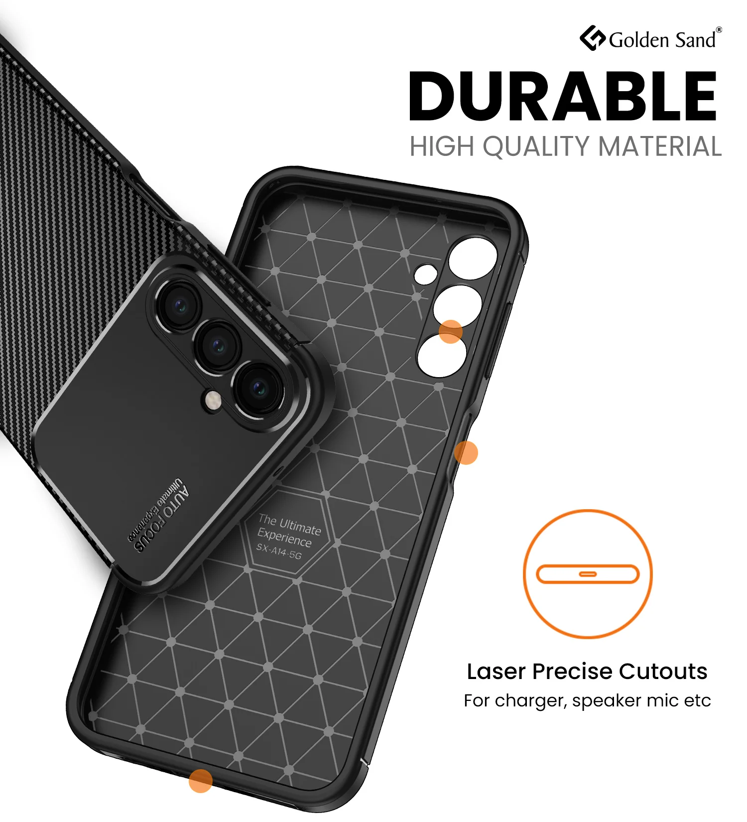 Samsung Galaxy A14 4G, Samsung Galaxy A14 5G (6.6 inch) Back Cover | Aramid Fiber Series, Black - Image 5
