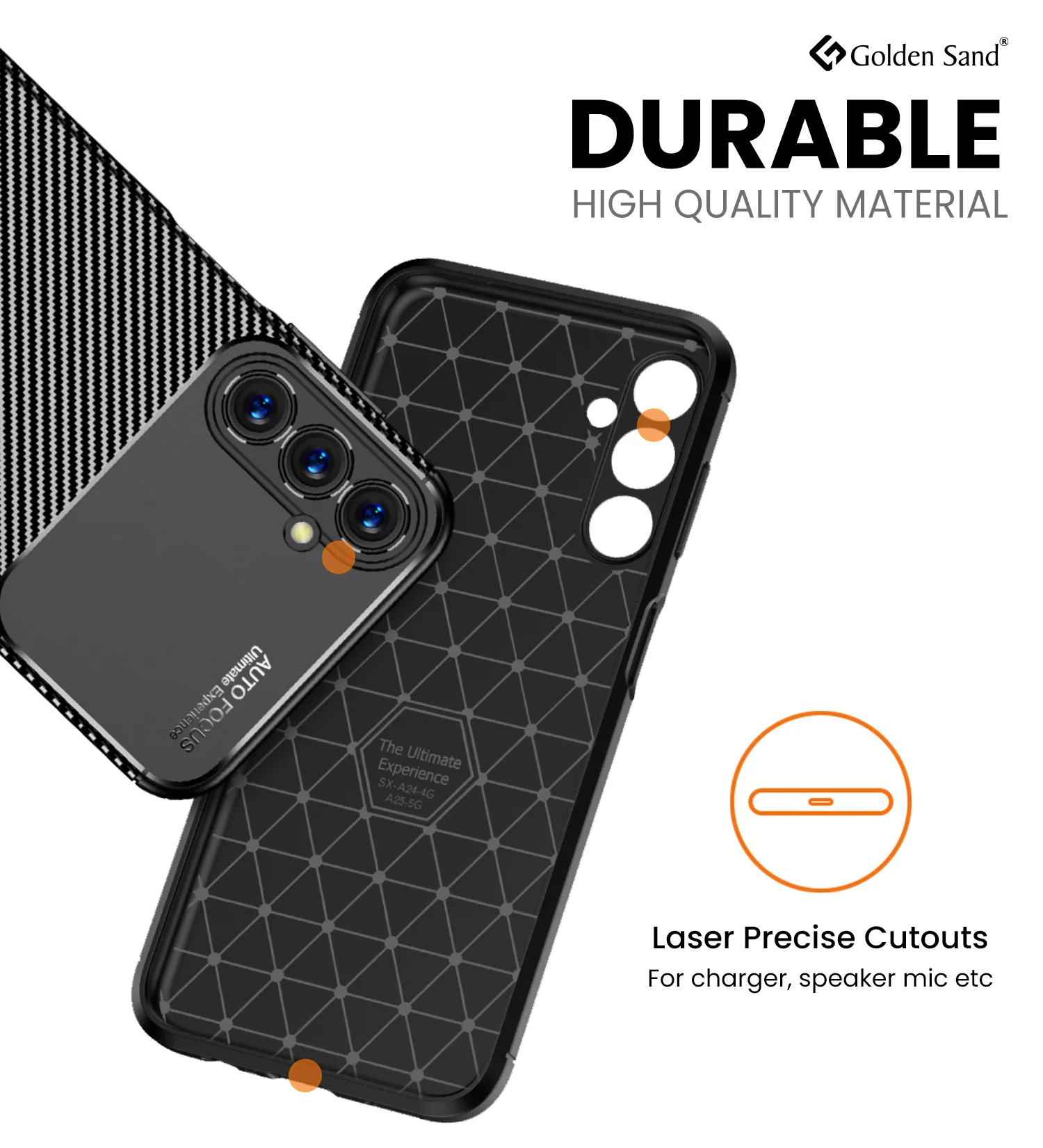 Samsung Galaxy A15 5G, Samsung Galaxy F15 5G (6.5 inch) Back Cover | Aramid Fiber Series, Black - Image 6