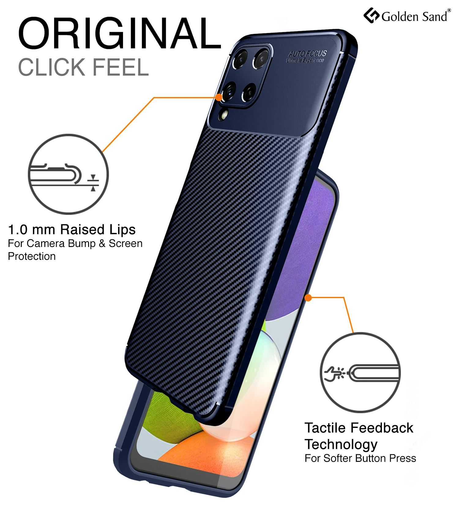 Samsung Galaxy A22 (6.4 inch) Back Cover | Aramid Fiber Series, Blue - Image 6