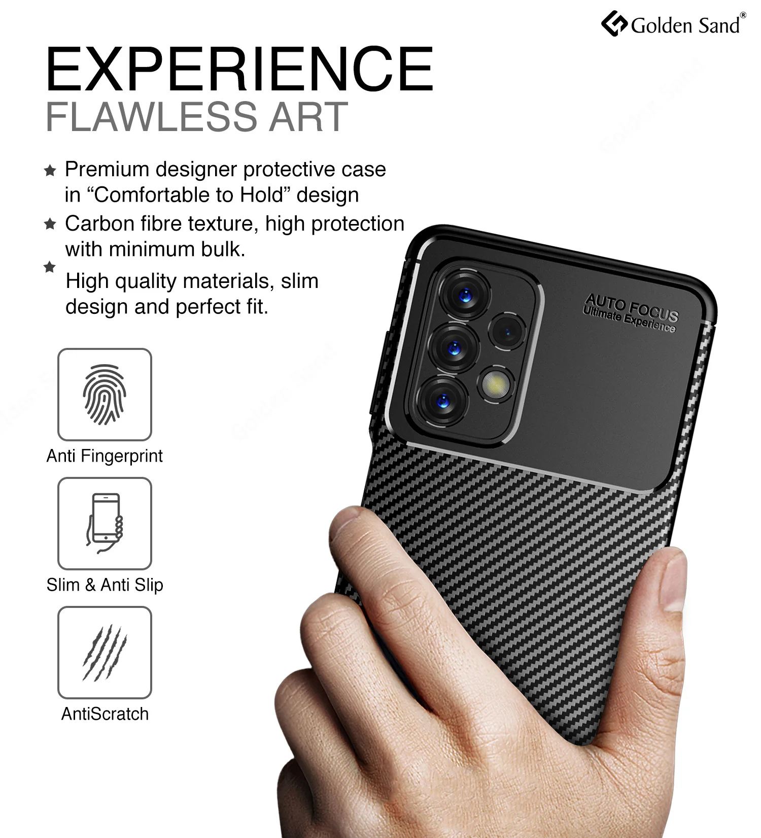 Samsung Galaxy A23 5G, Samsung Galaxy A23 4G (6.6 inch) Back Cover | Aramid Fiber Series, Black - Image 4