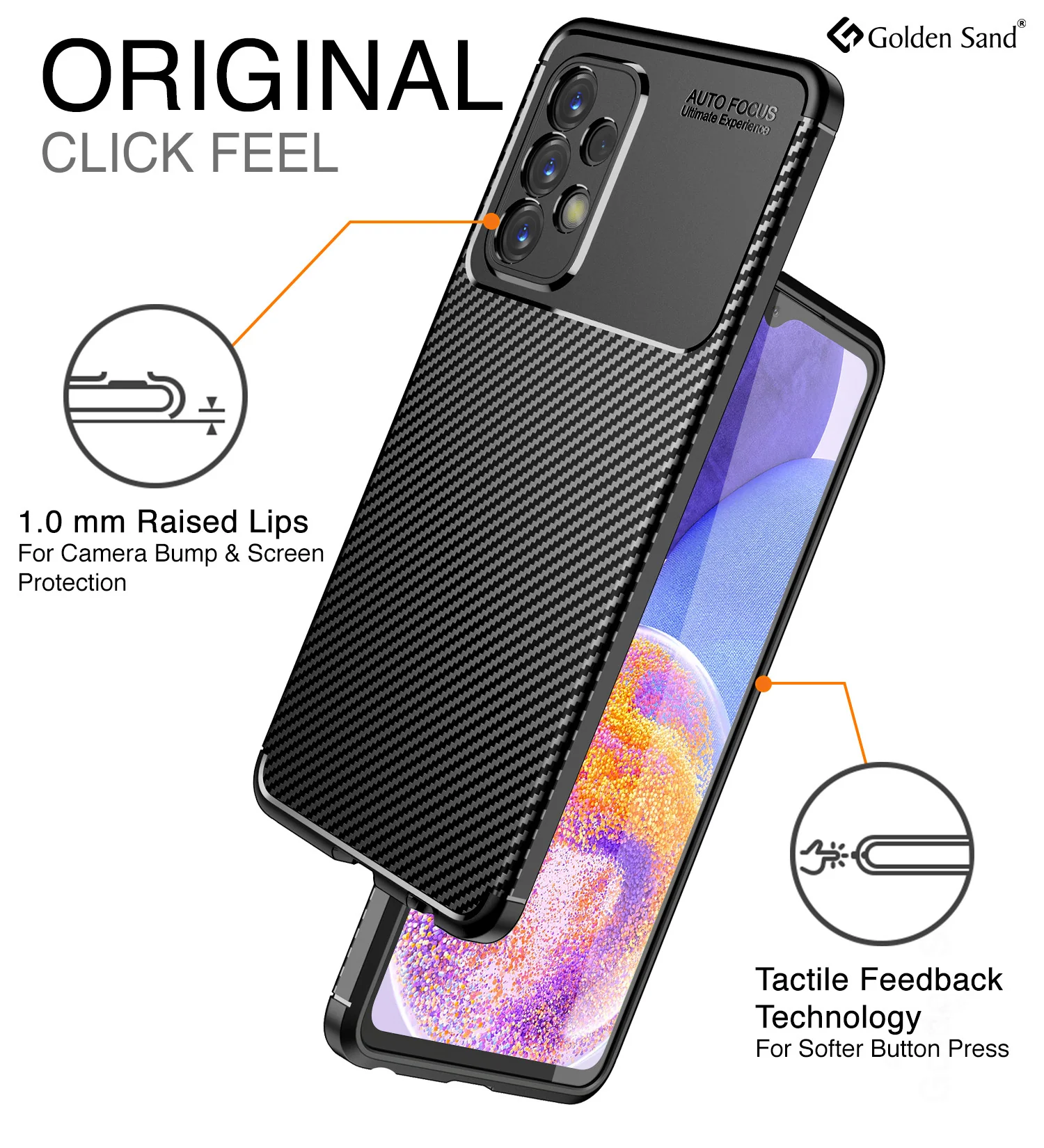 Samsung Galaxy A23 5G, Samsung Galaxy A23 4G (6.6 inch) Back Cover | Aramid Fiber Series, Black - Image 5