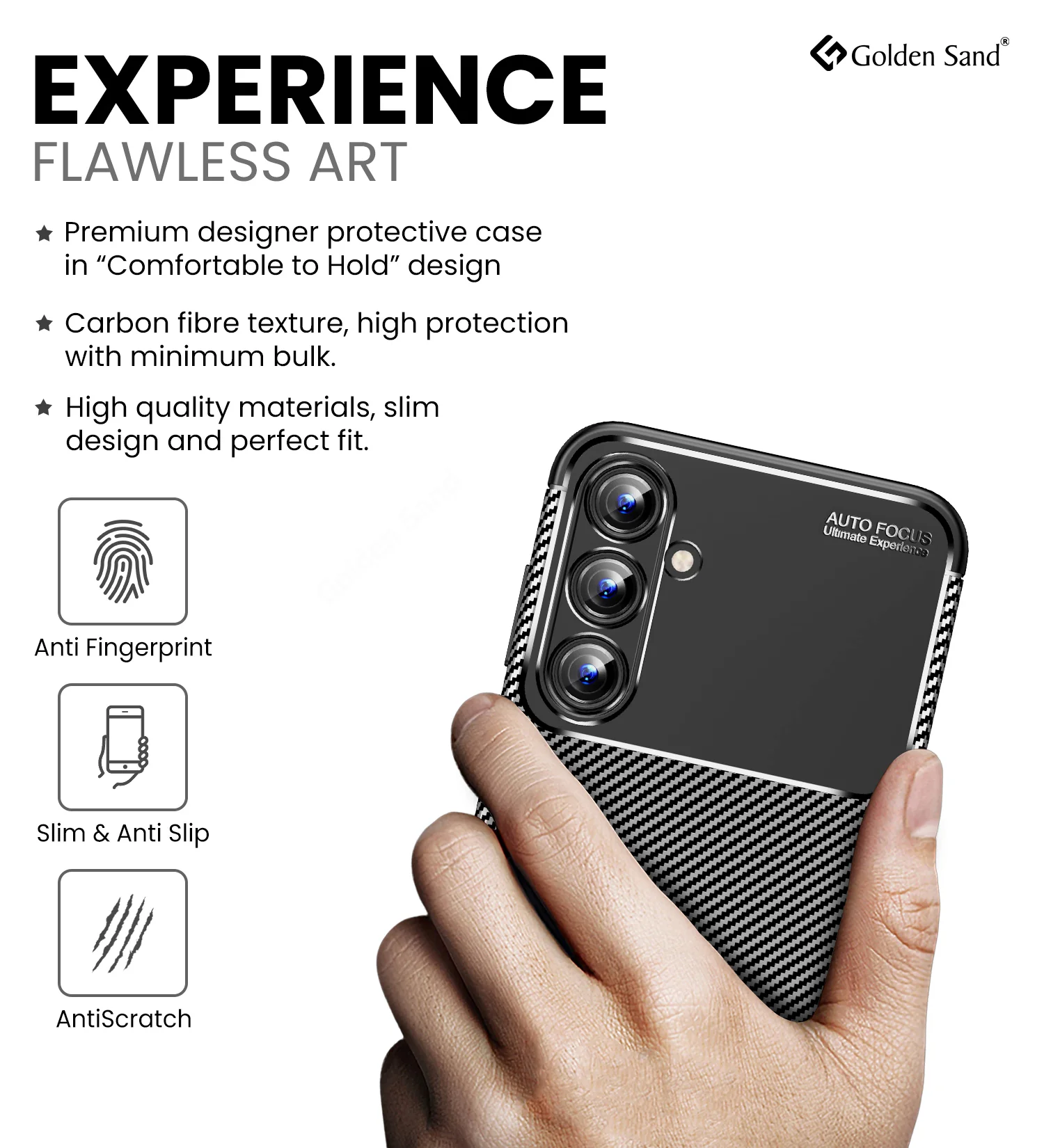Samsung Galaxy A35 5G (6.6 inch) Back Cover | Aramid Fiber Series, Black - Image 4