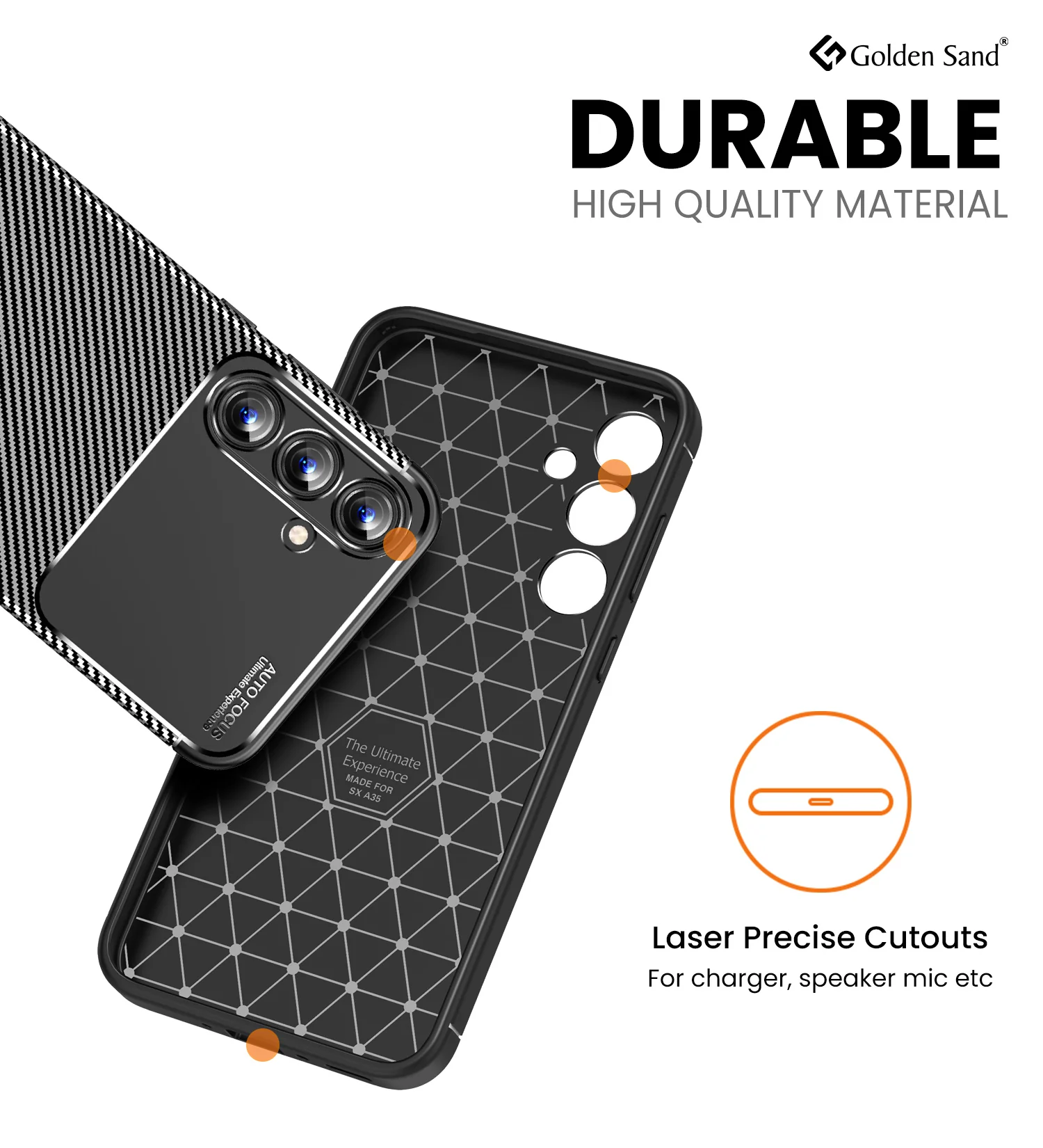Samsung Galaxy A35 5G (6.6 inch) Back Cover | Aramid Fiber Series, Black - Image 5