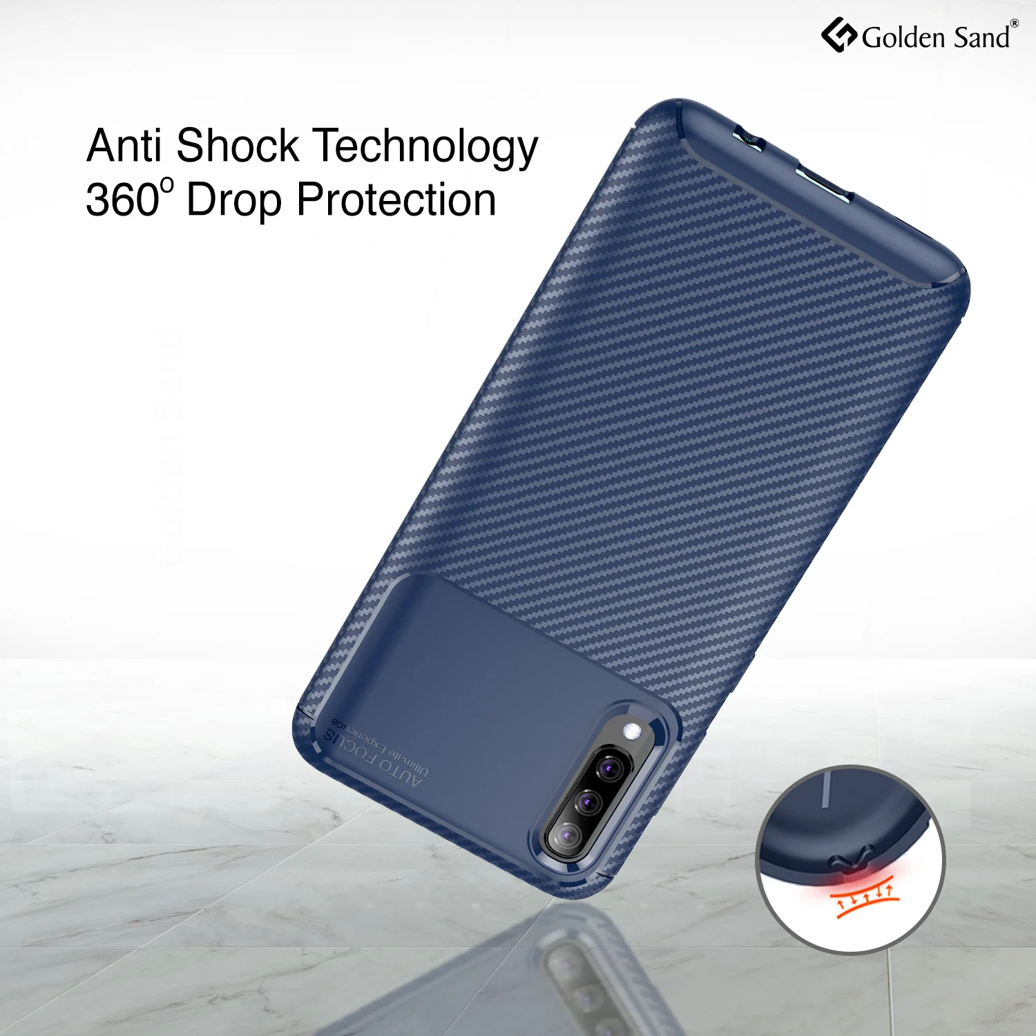 Samsung Galaxy A50s, A50, A30s (6.4 inch) Back Cover | Aramid Fiber Series, Blue - Image 4