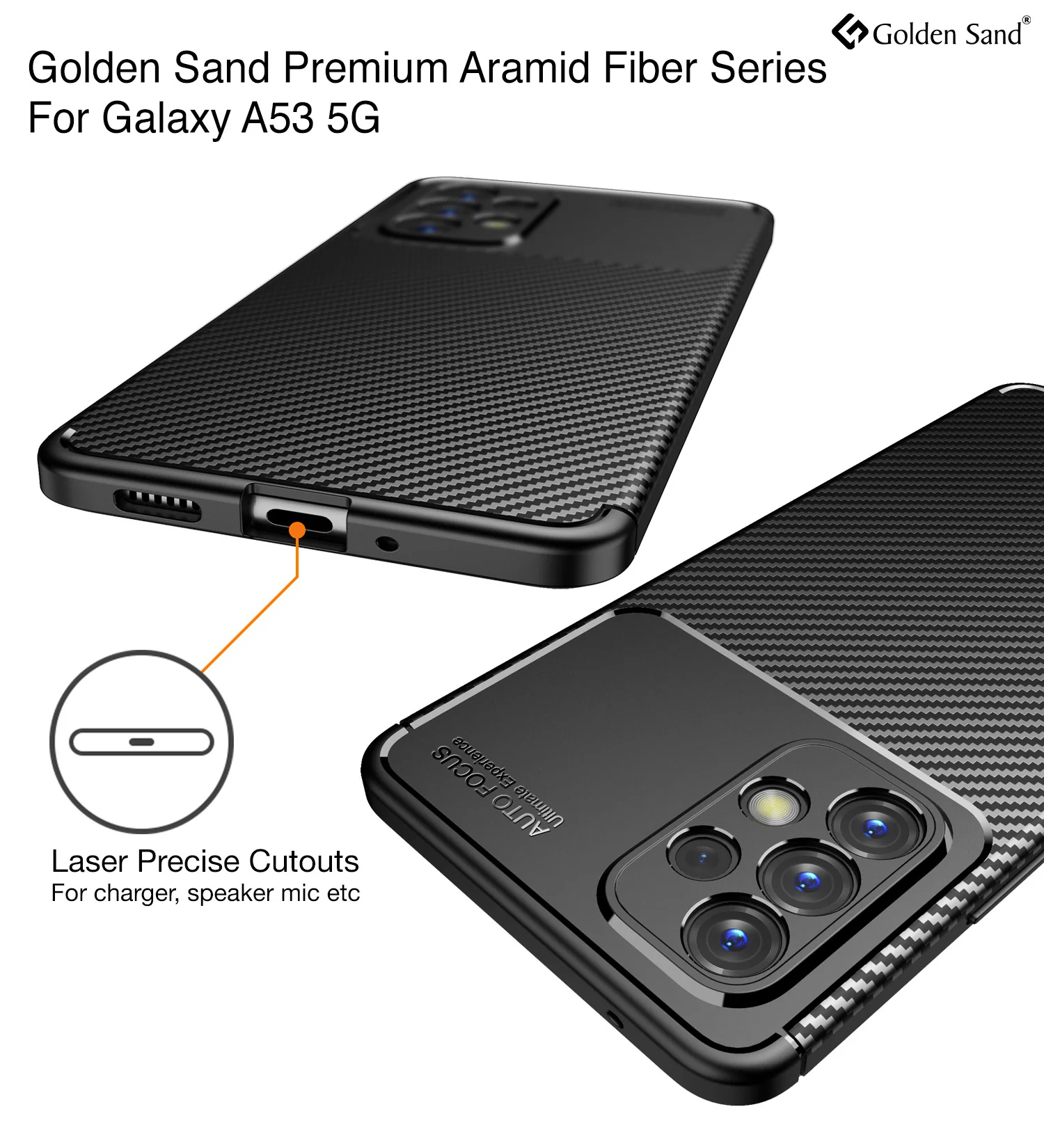 Samsung Galaxy A53 5G (6.5 inch) Back Cover | Aramid Fiber Series, Black - Image 2