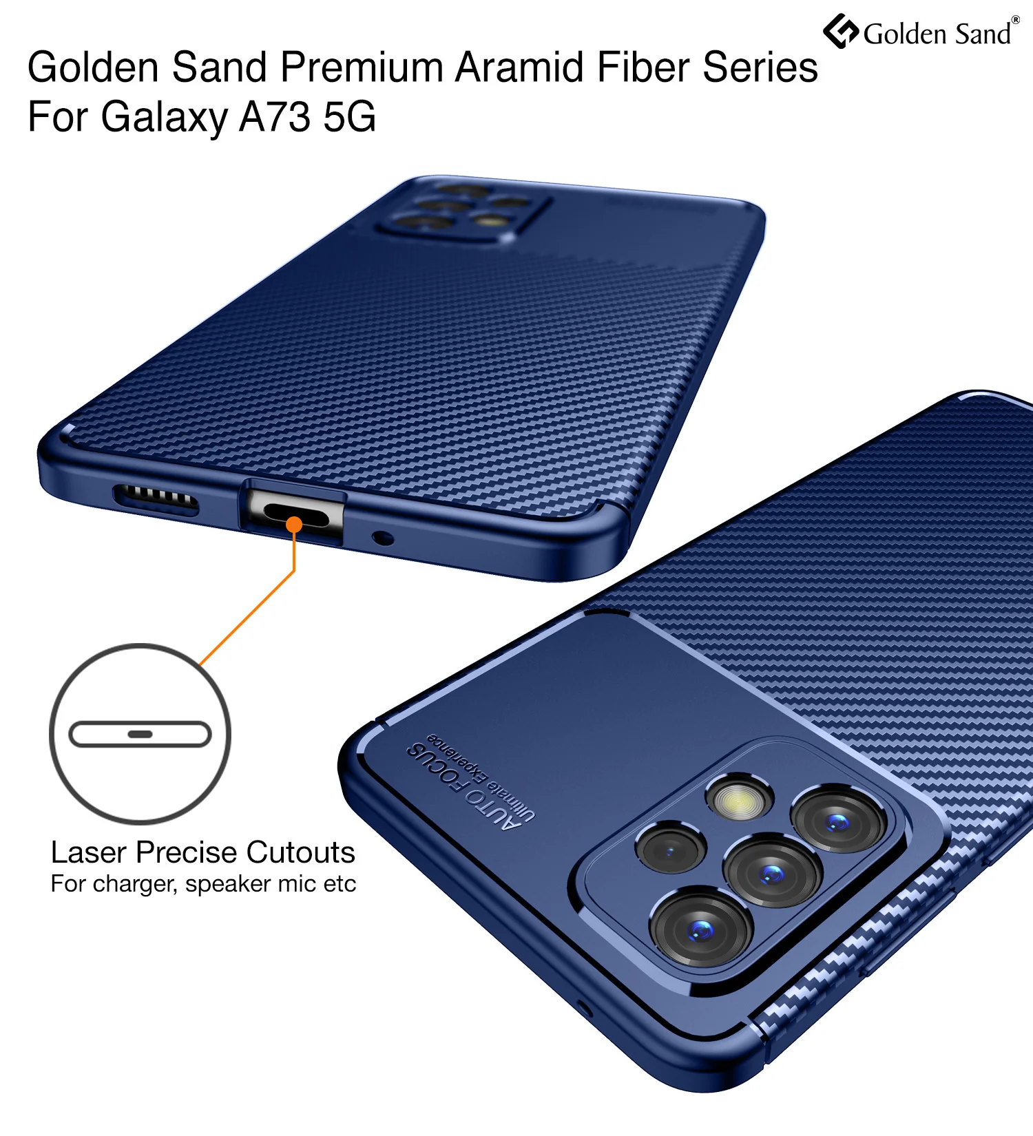 Samsung Galaxy A73 5G (6.7 inch) Back Cover | Aramid Fiber Series, Blue - Image 2